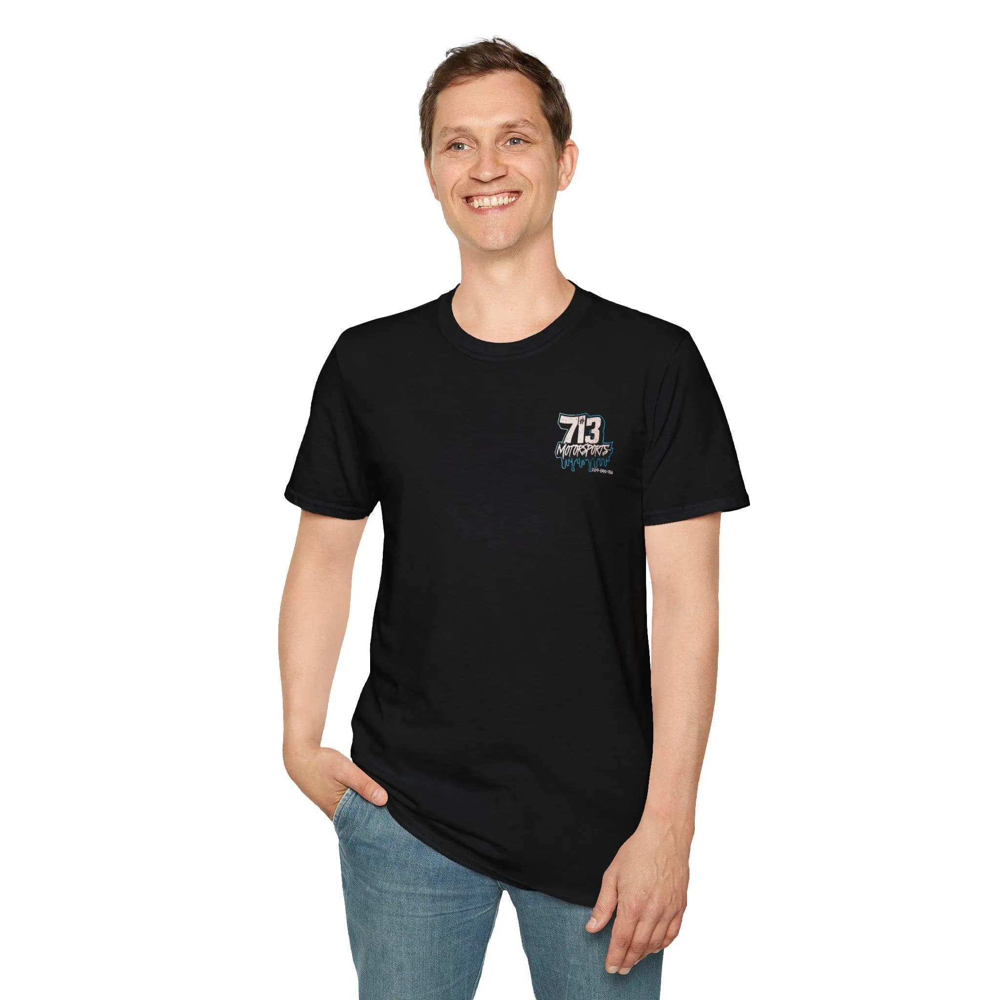 713 Motorsports Graphic Tee: Softstyle Racing T-Shirt for Car Enthusiasts - image 5