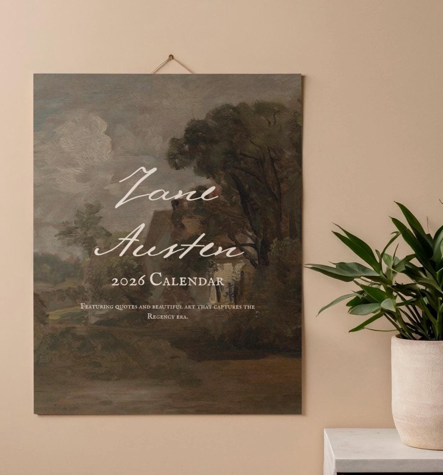 2026 Jane Austen Calendar: Printable Letter Size (Digital Download)