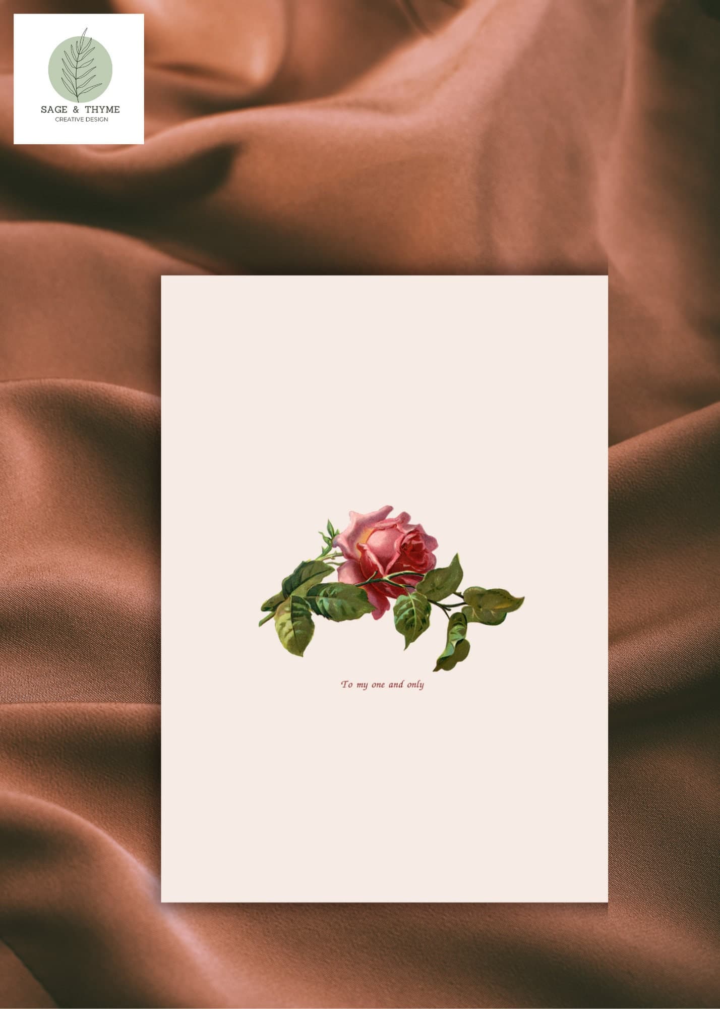 Foldable Valentine's Card | Vintage Love Card | Rose Poem Card - Robert Burns | 10x7 Inches | Cottagecore - image 4