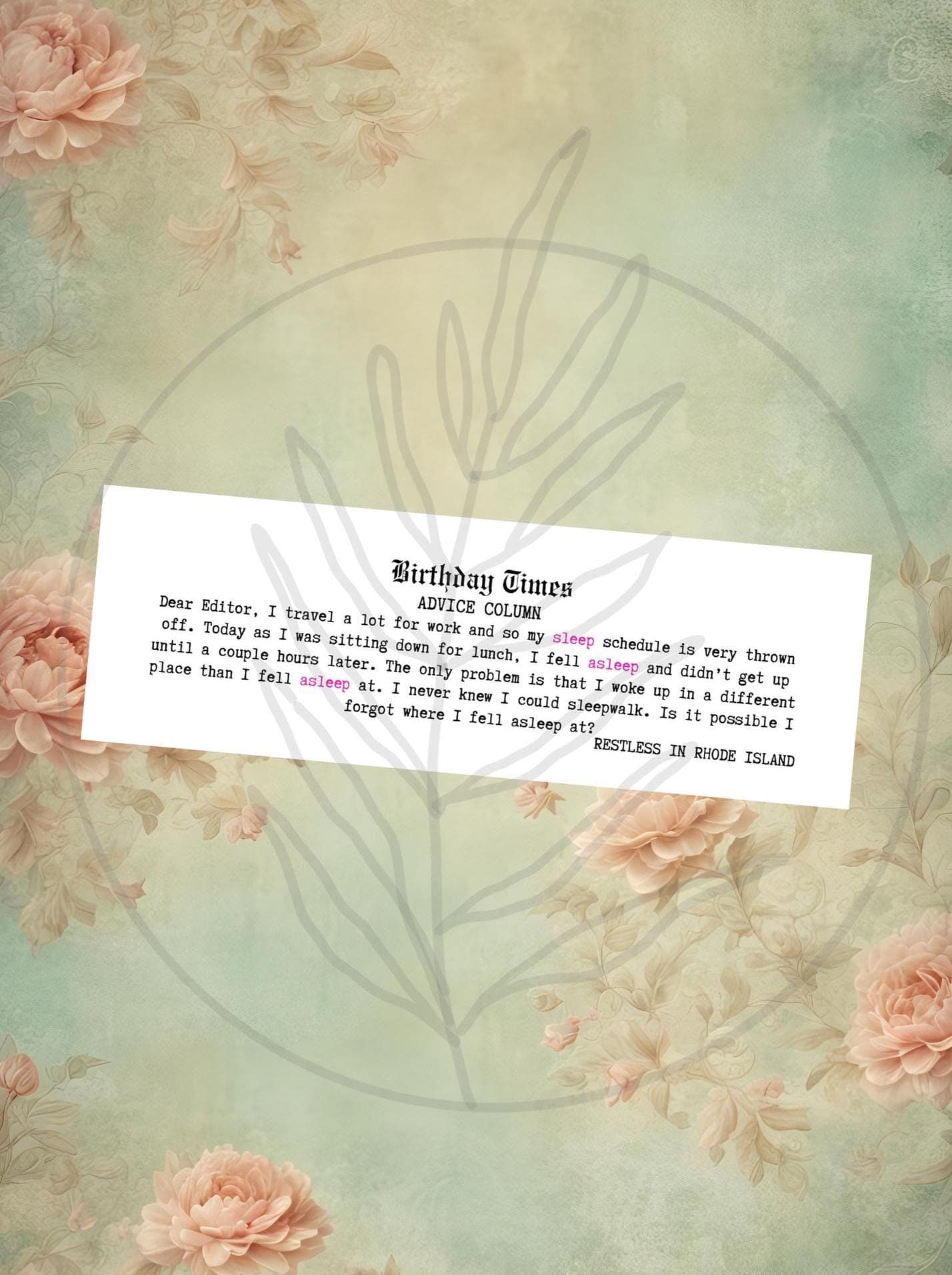 Scavenger Hunt Clues: Newspaper Advice Column (Printable PDF) - image 5