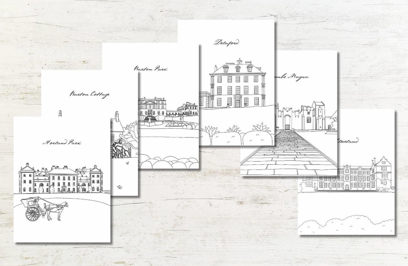 Sense and Sensibility Coloring Pages: Jane Austen Printable (Digital Download)