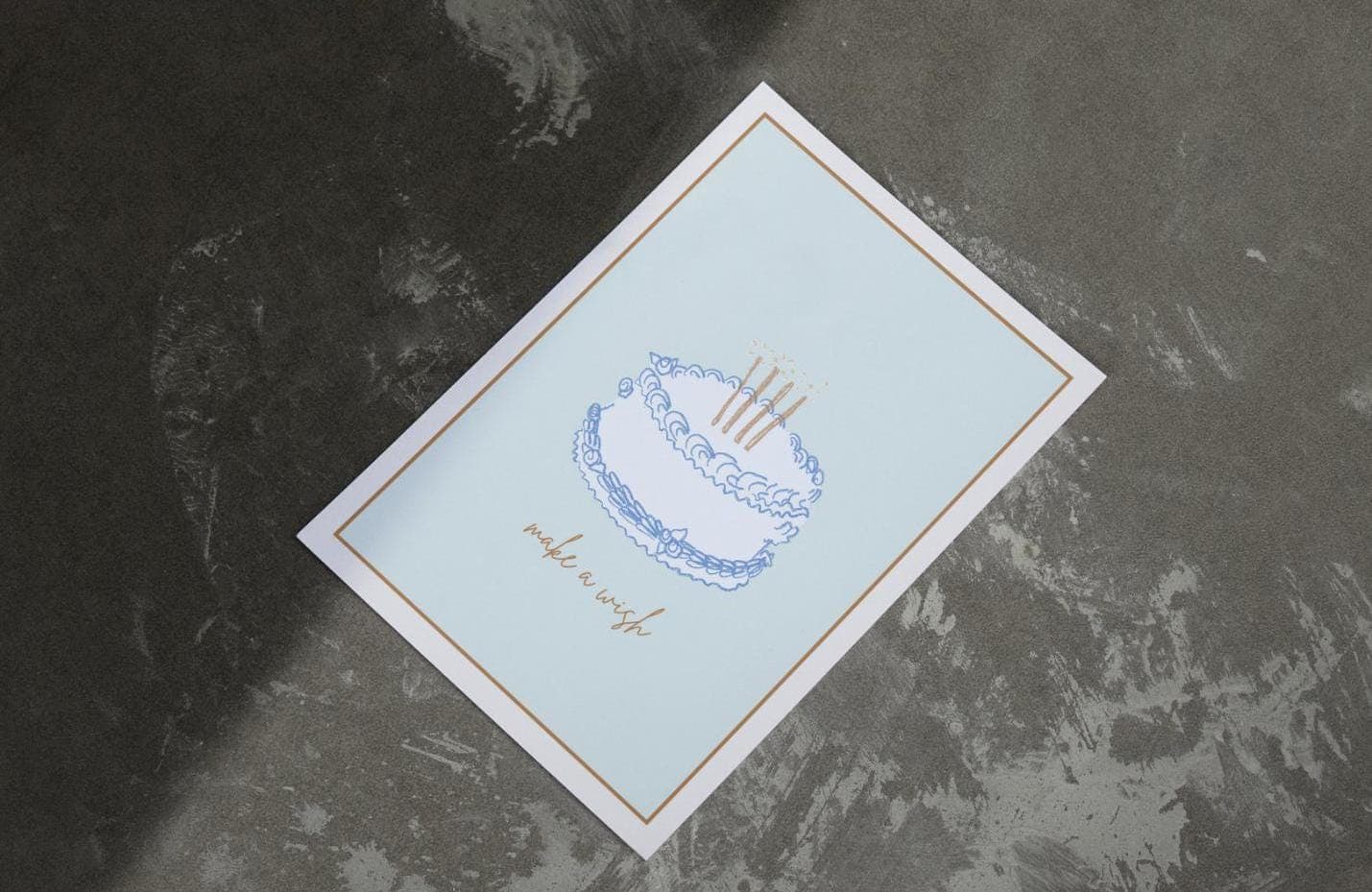 Elegant Birthday Cake Card: Foldable Printable (10x7 inches) - image 4