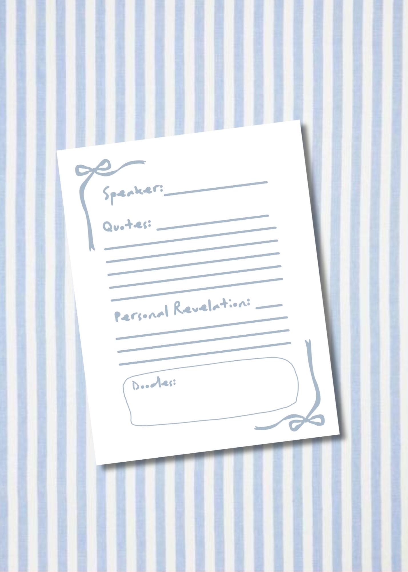 General Conference Journal Printable: Digital Download (2 Sizes Available) - image 3