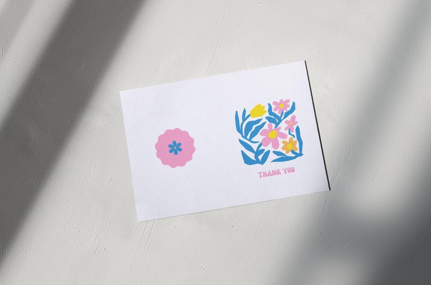 Floral Thank You Cards: Printable Foldable Card Set (Digital Download) - image 3