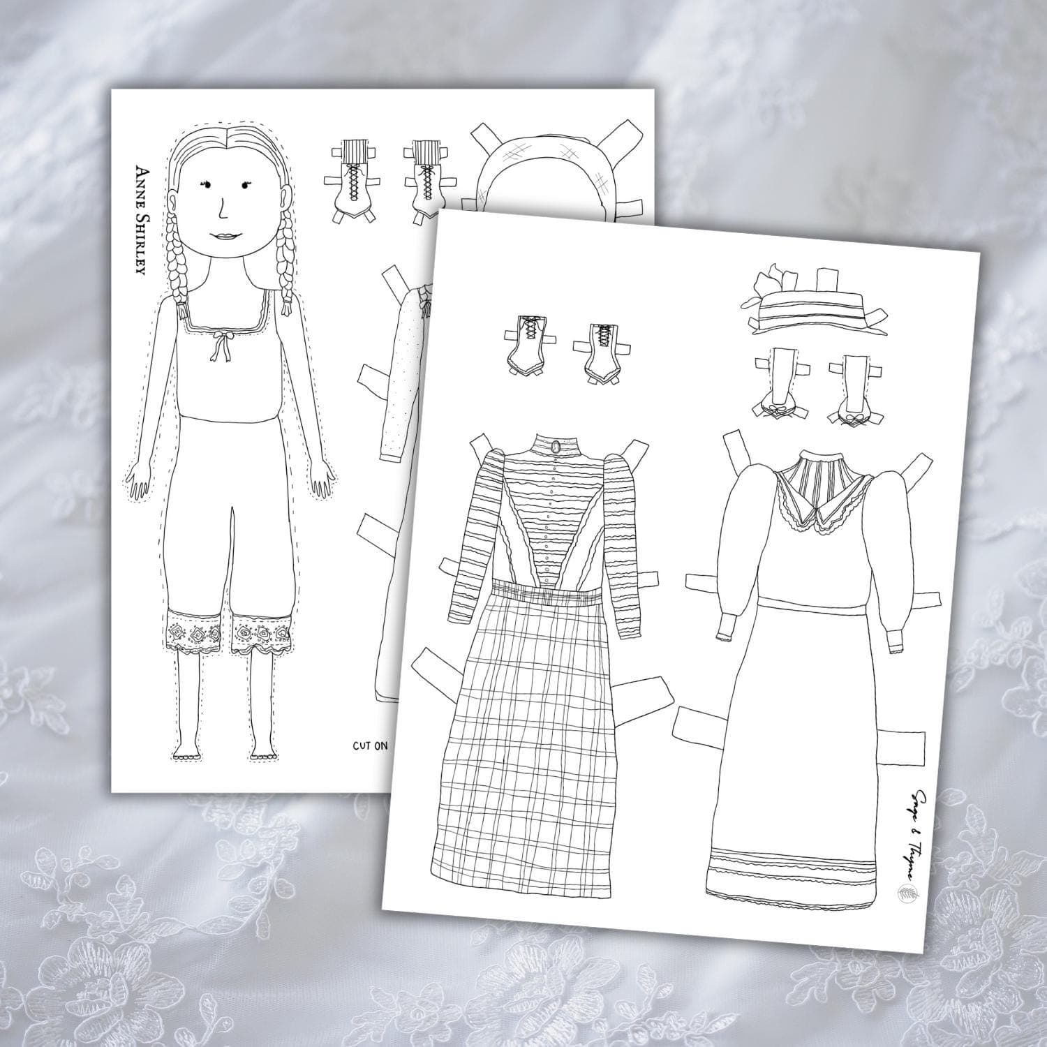 Anne of Green Gables Paper Doll: Printable Craft Activity (8.5x11 Inches) (Digital Download - image 3
