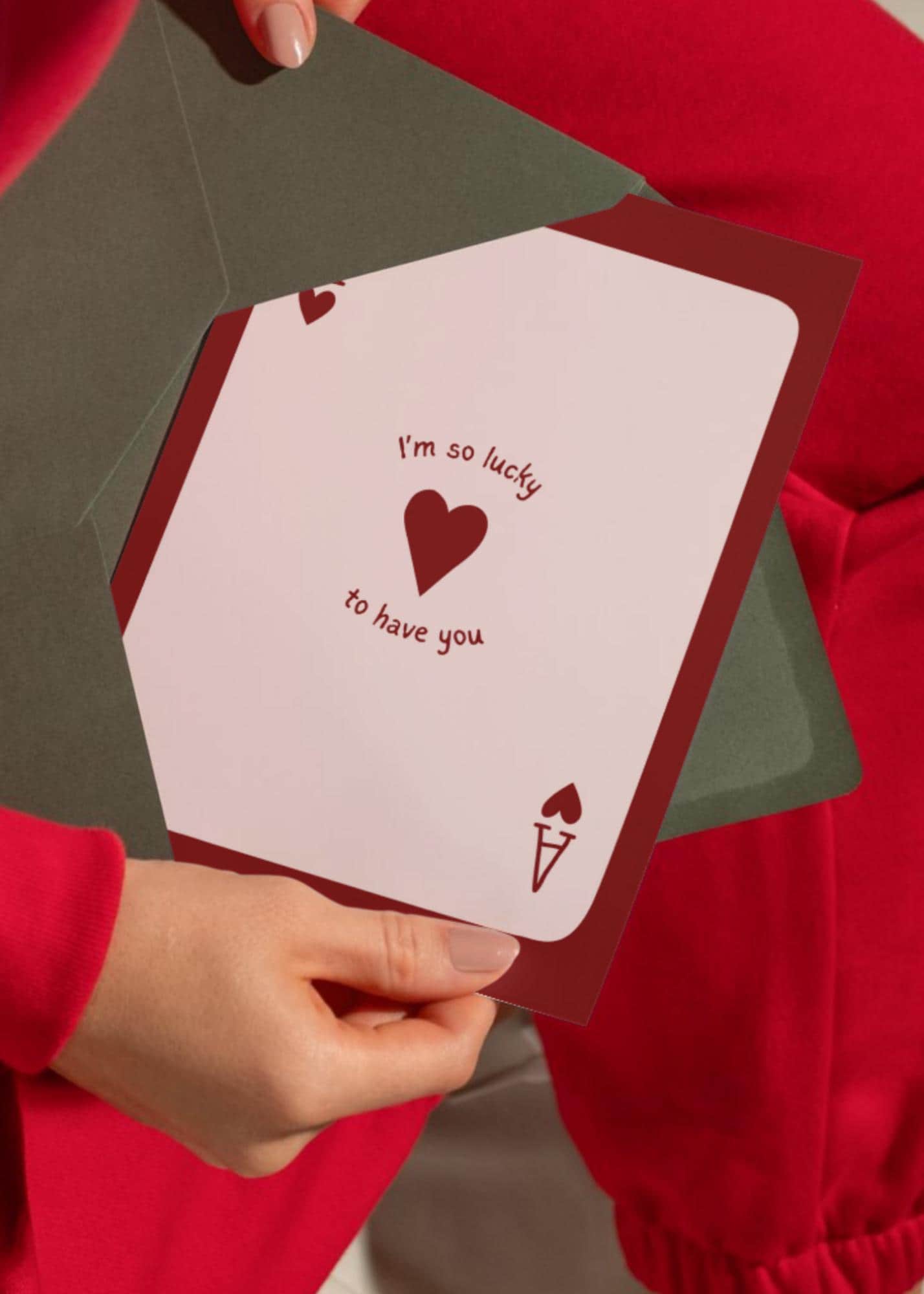 Ace Foldable Valentine's Card: Printable Card (10x7 inches)