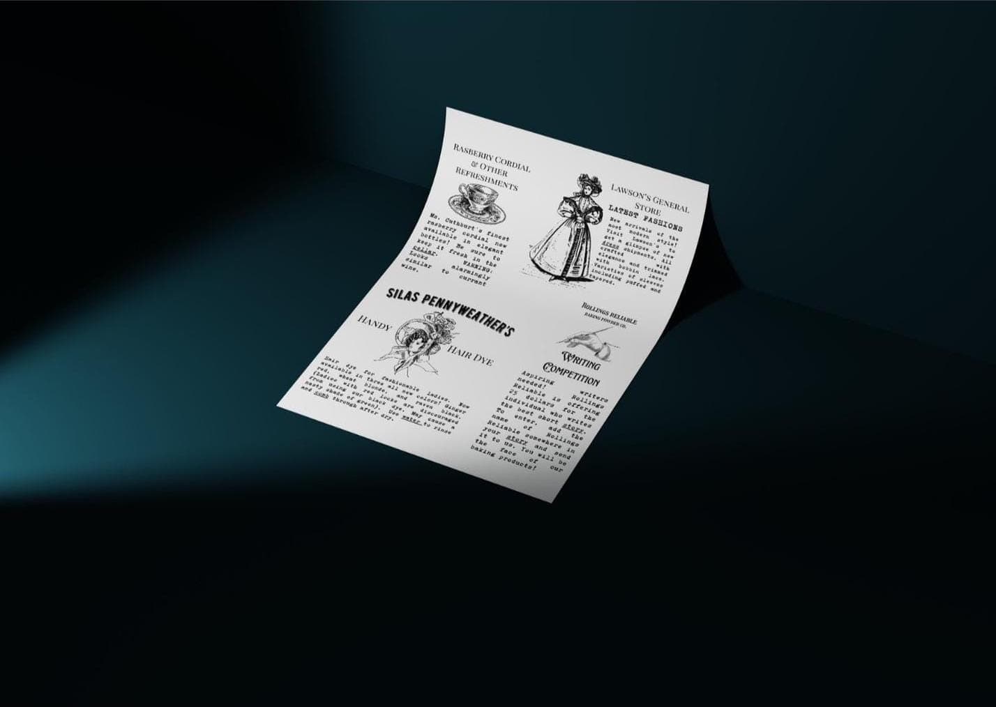 Scavenger Hunt Clues | Anne of Green Gables Newspaper Advert Column | 8 Printable Clues - image 4