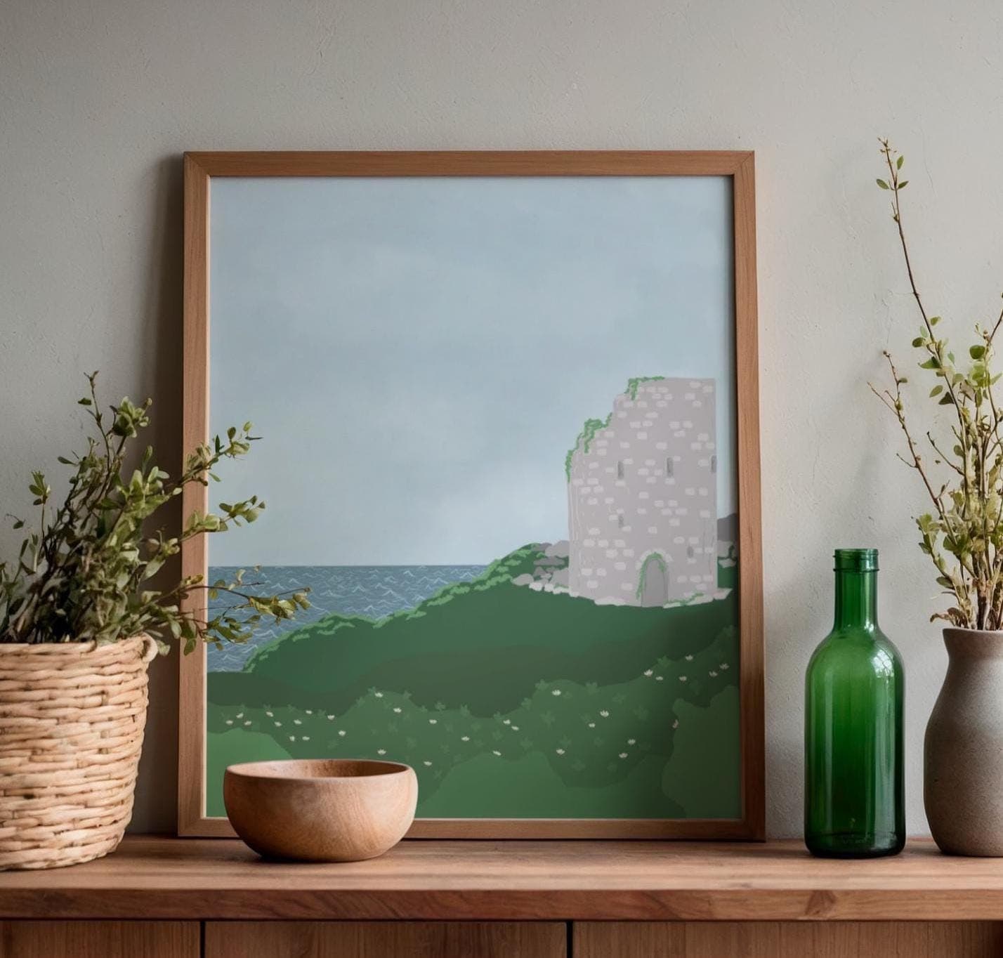 Irish Castle Wall Print: Hand-Drawn St. Patrick's Art (Digital Download)