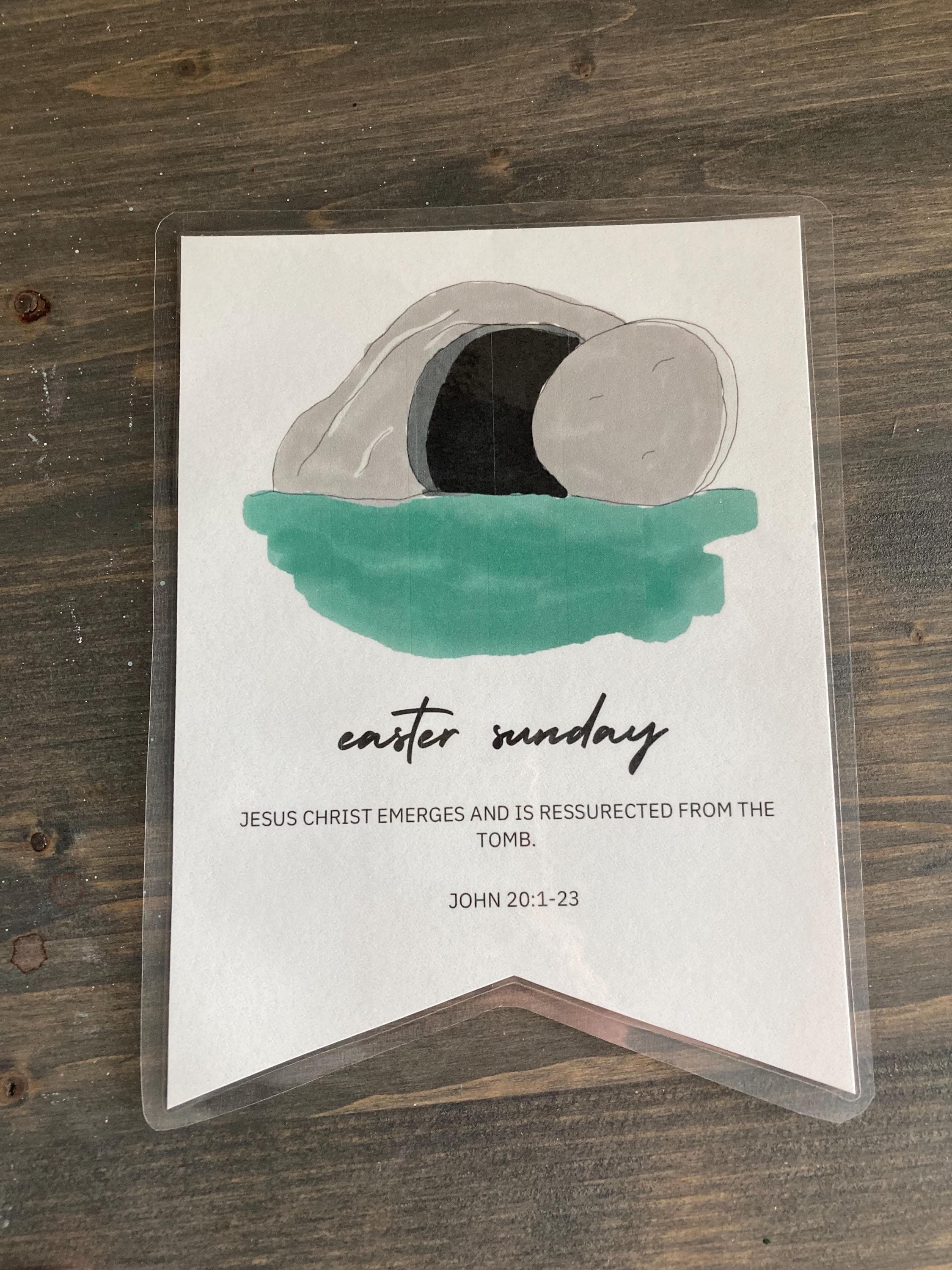Easter Holy Week Banner | Printable Banner | 5.5 x 8 Inches | Easter Holy Week - image 5