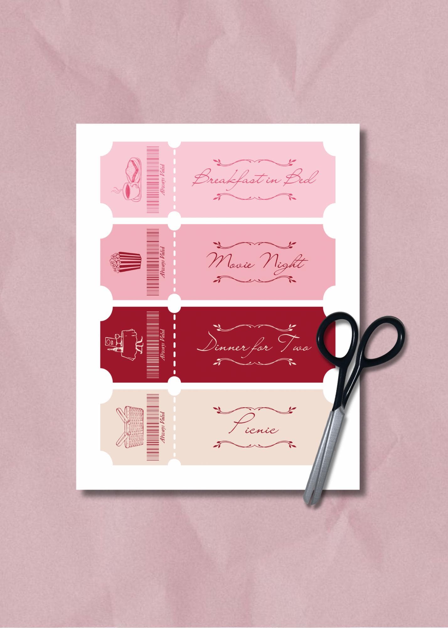 Valentine’s Couple Coupons: 20 Printable Gift Vouchers (Digital Download) - image 5