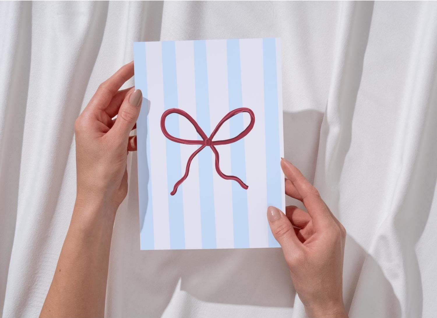 Nantucket Summer Bow Card: Printable Nautical Greeting (10x7 inches) - image 4