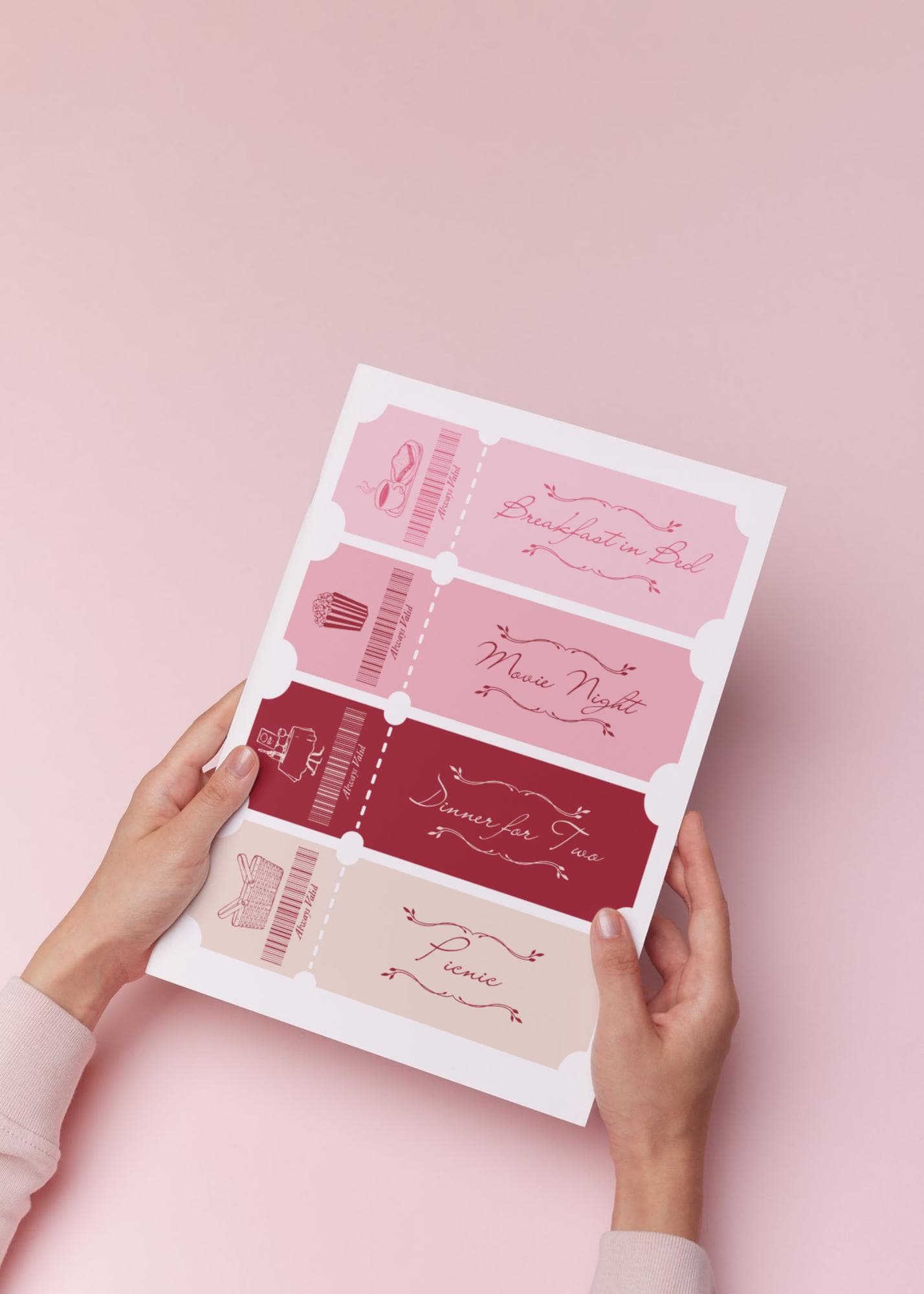 Valentine’s Couple Coupons: 20 Printable Gift Vouchers (Digital Download)