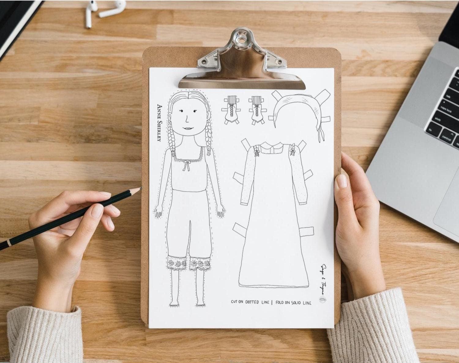 Anne of Green Gables Paper Doll: Printable Craft Activity (8.5x11 Inches) (Digital Download - image 4