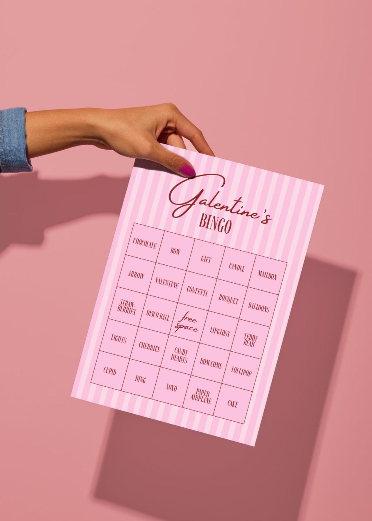 Galentine's Printable Bingo | 30 Unique Cards