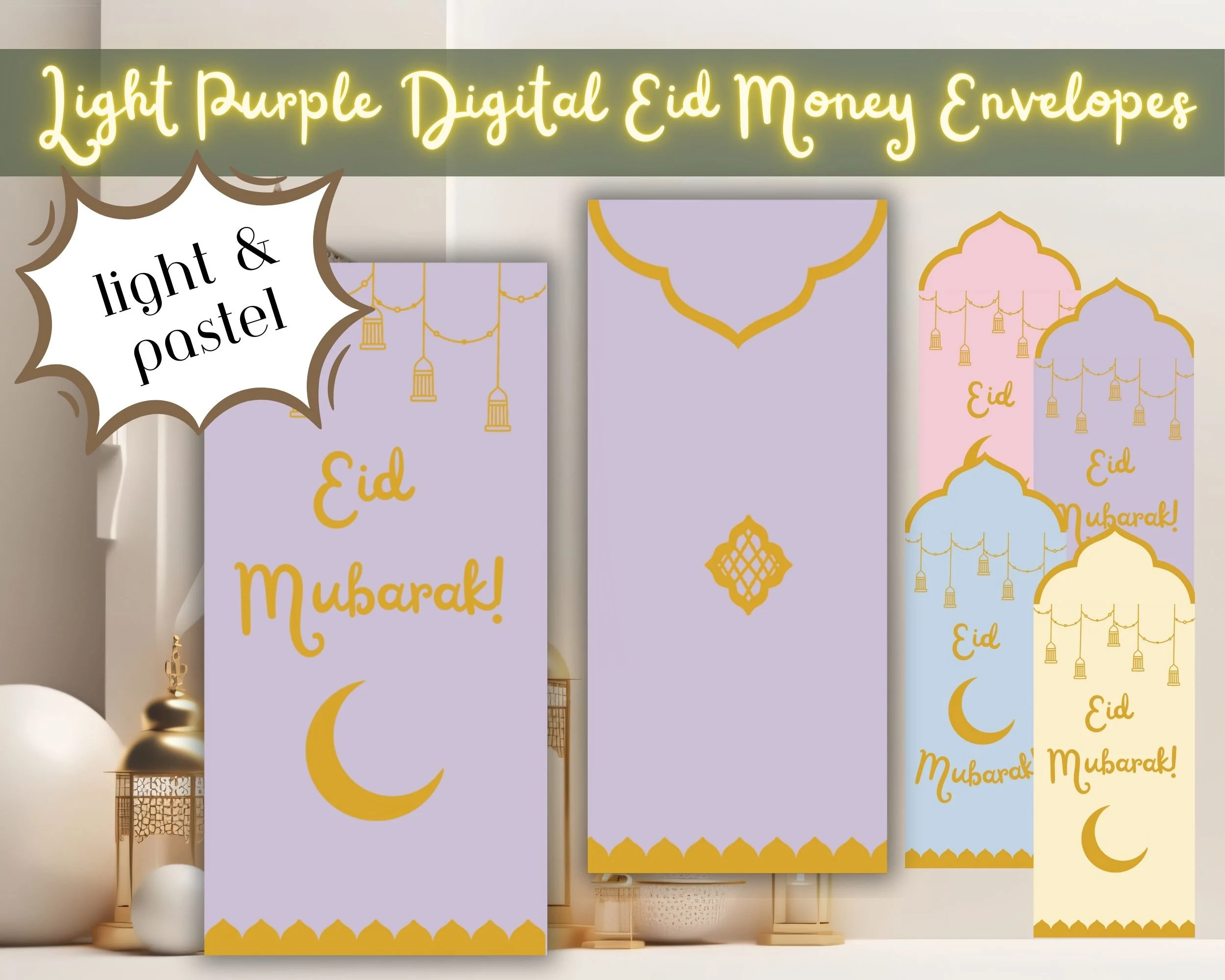 DIGITAL Light Purple Eid Money Envelope