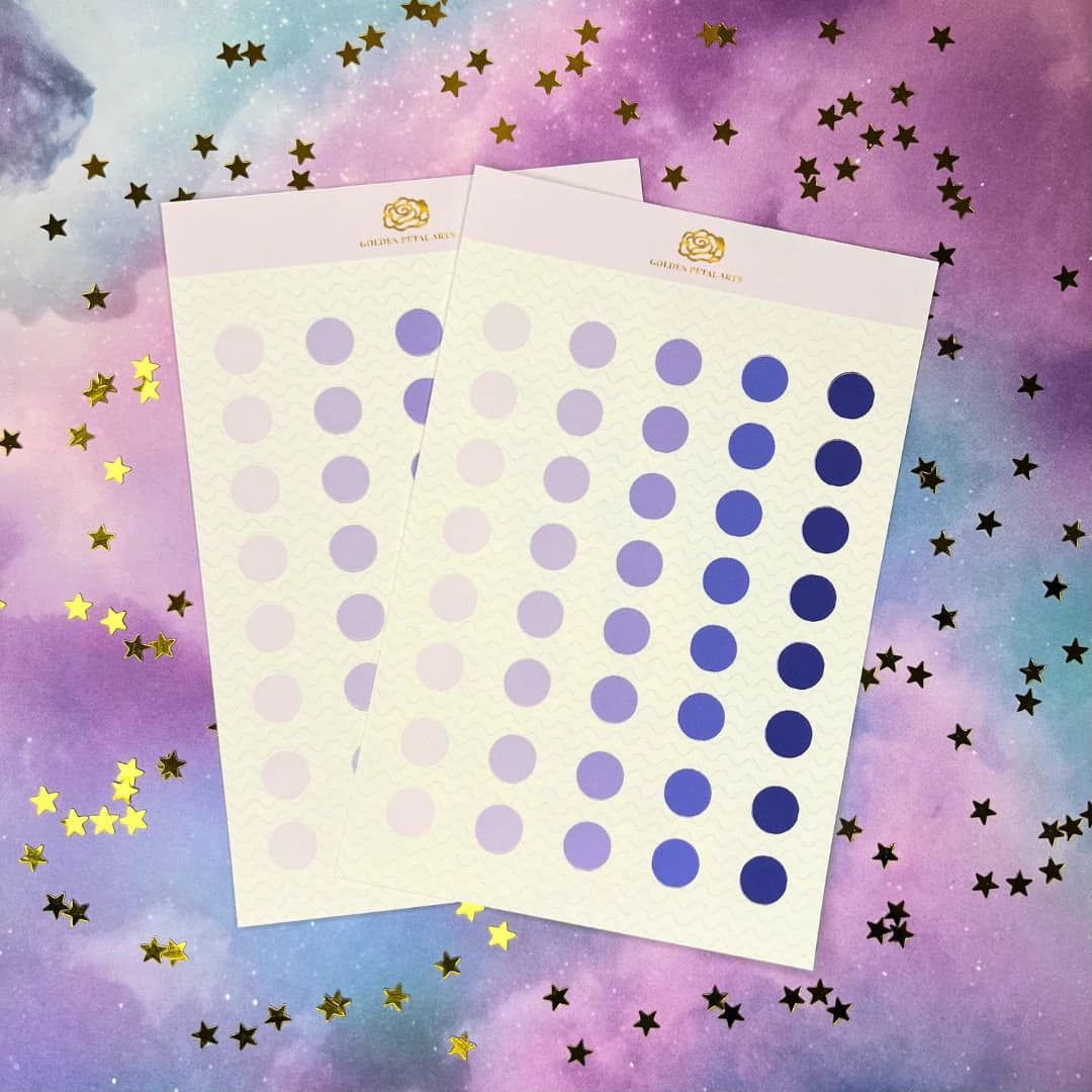 MEDIUM Gradient Circles Sticker Sheet (1 pc) (MORE COLORS)