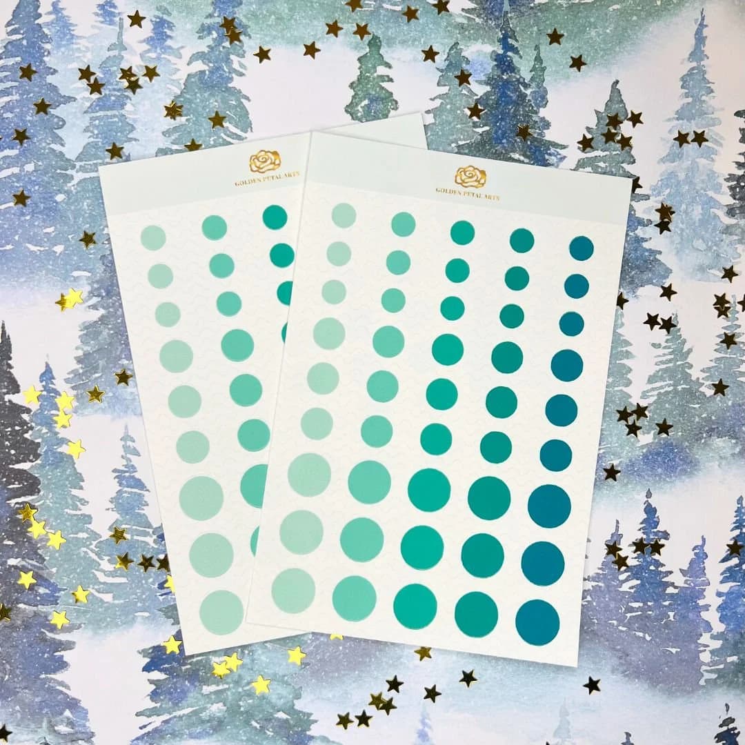 MIXED Gradient Circles Sticker Sheet (1 pc) (MORE COLORS) - image 2