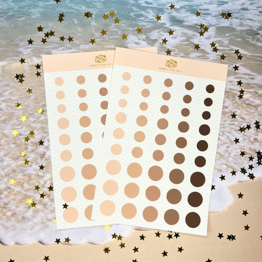 MIXED Gradient Circles Sticker Sheet (1 pc) (MORE COLORS)
