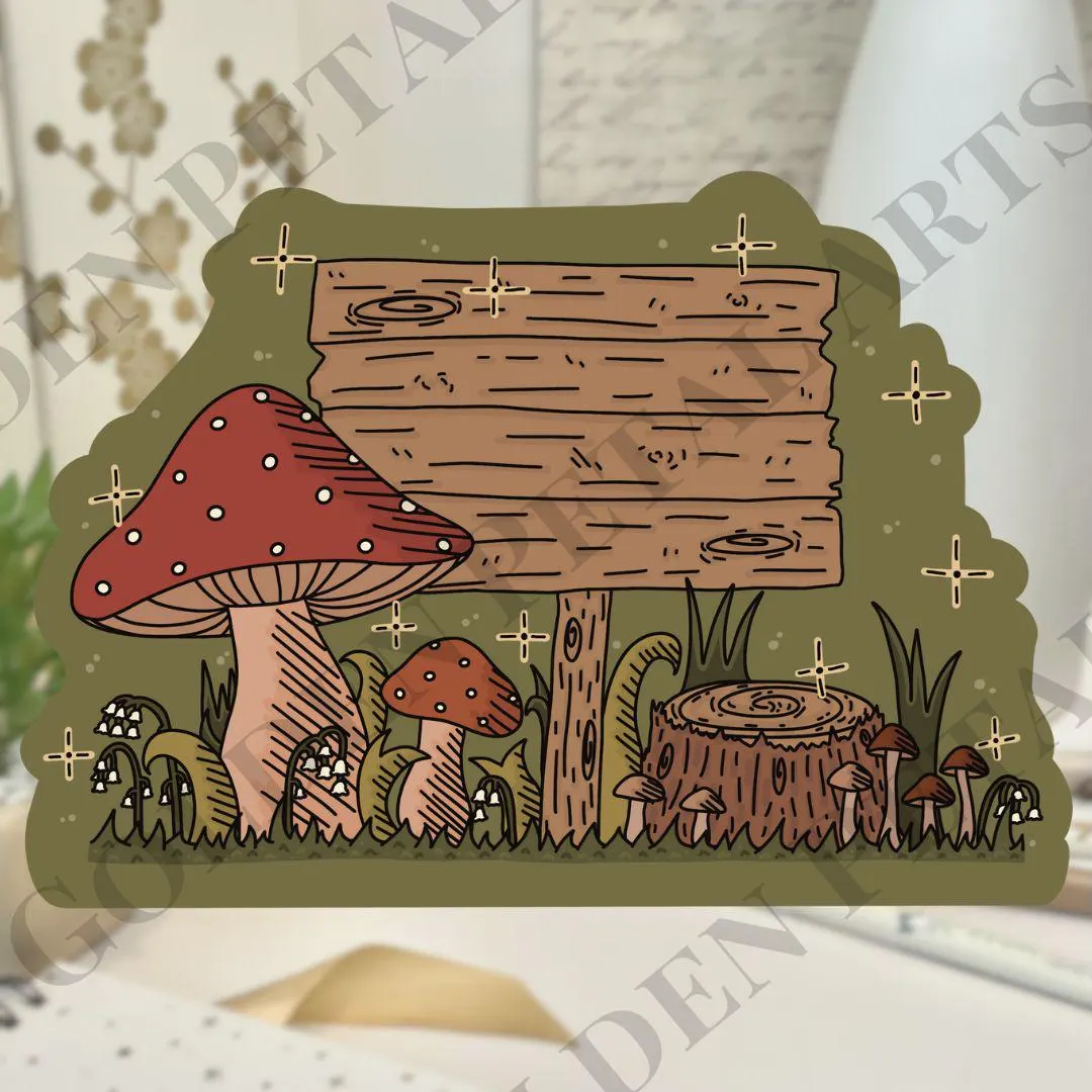 Mushroom Garden Sticker - image 4