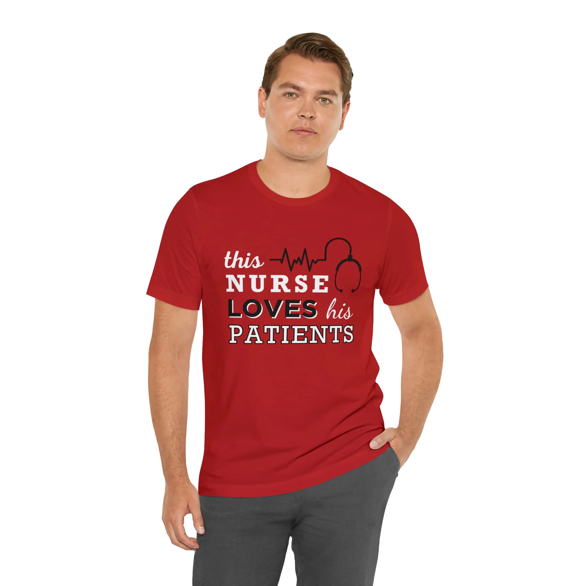 Nurse Shirt, Nurse Tshirt, T shirt for Nurses, Nurse Loves His Patients Graphic Shirt, Life Changing Nurse Gift for Him, Size S-XL - image 4