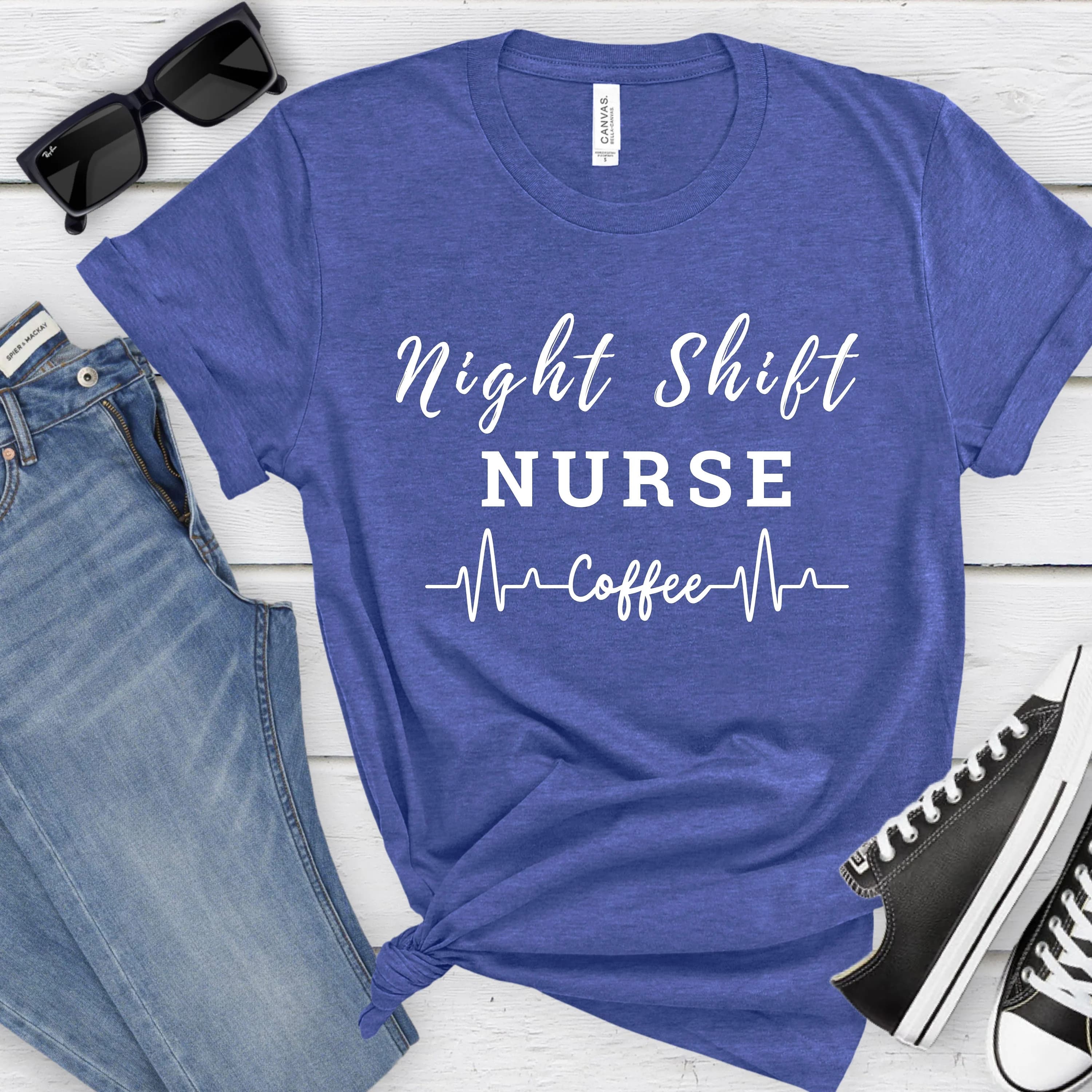 Night Shift Nurse Shirt RN Shirt Night Shift Shirt CNA Shirt Night Shift t-shirt for Night Shift ER Nurse Shirt Nurse Shirt Emergency Shirt - image 3