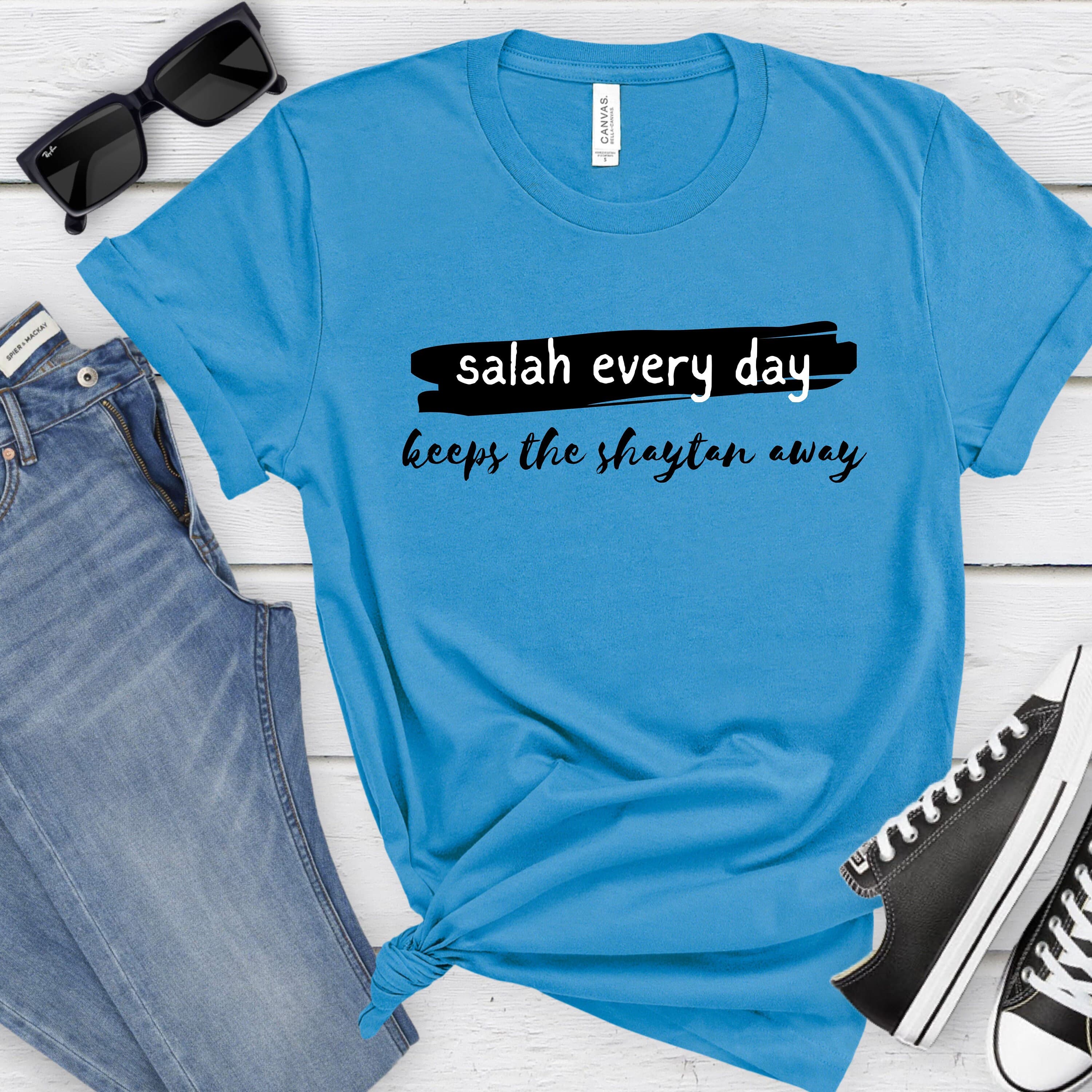 Muslim Shirt, Salah Keeps Shaytan Away Tshirt Religious Gift Shirt Islam Muslims Istikhara t-shirt praying gift for him or her,  Size S-XL - image 4