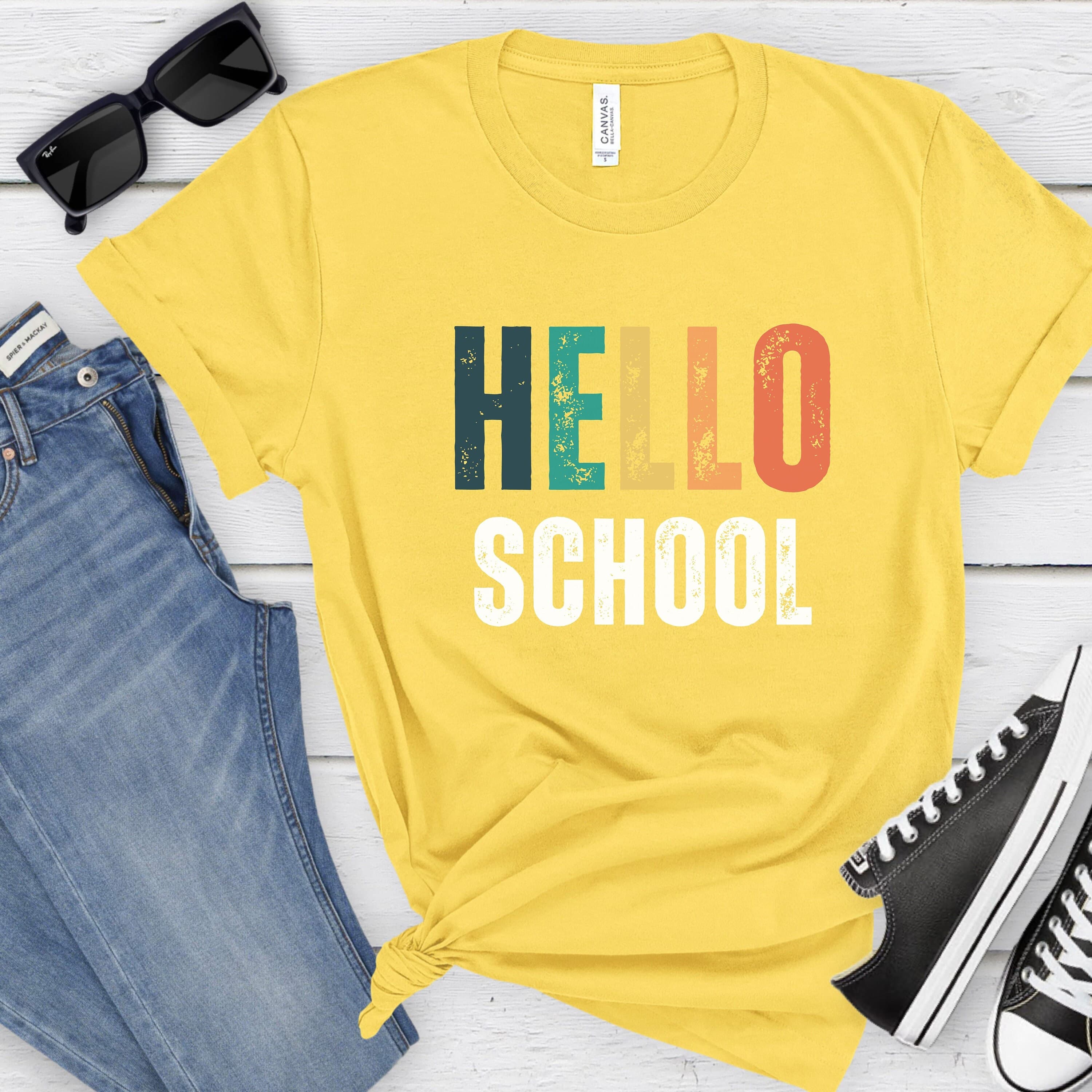Hello School Shirt, Back to school shirt, Teacher shirt, cute elementary teacher shirt, first day of school teacher shirt - image 4