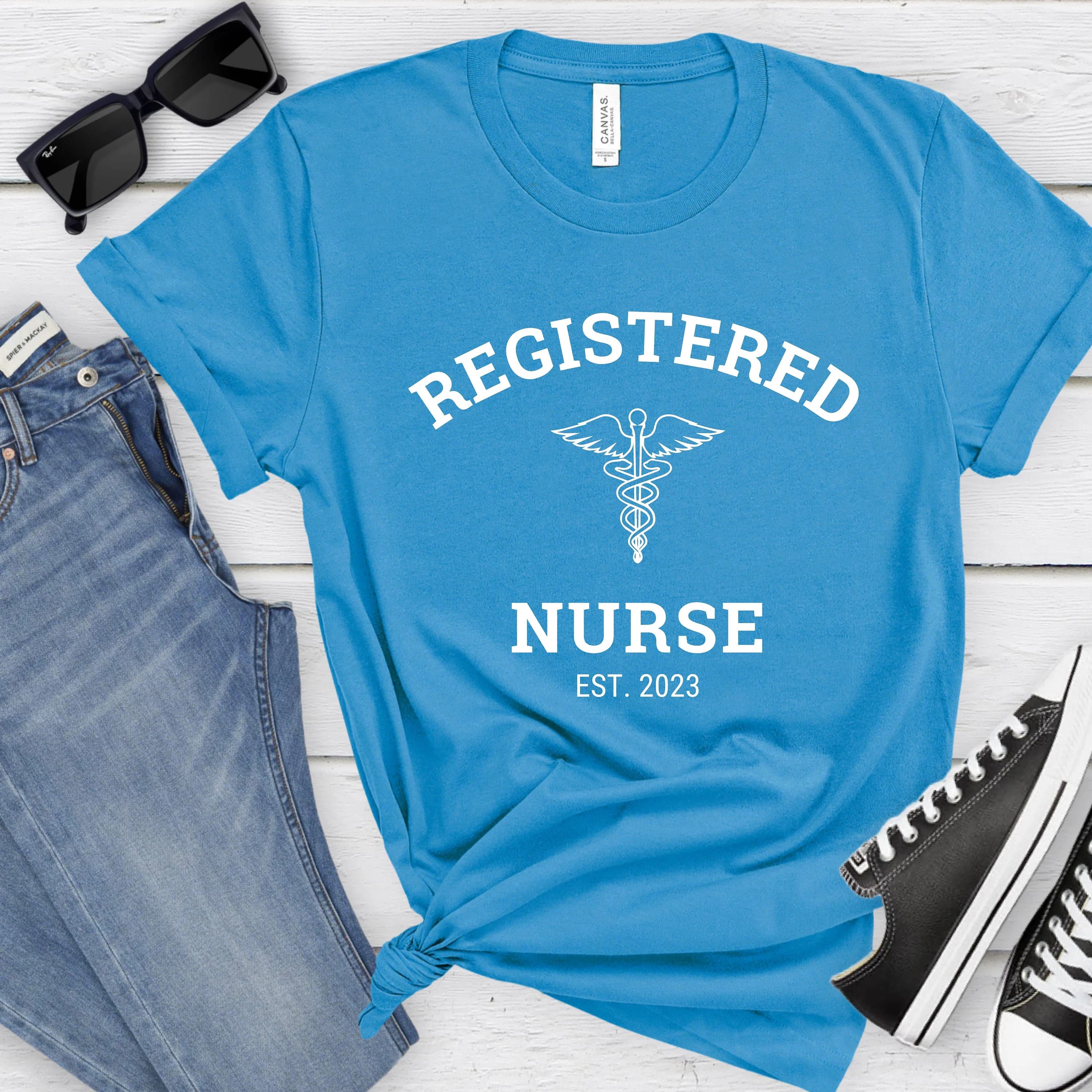RN T-shirt Registered Nurse Shirt Nursing Tee Shirt Gift Student Graduation Tshirt - image 2