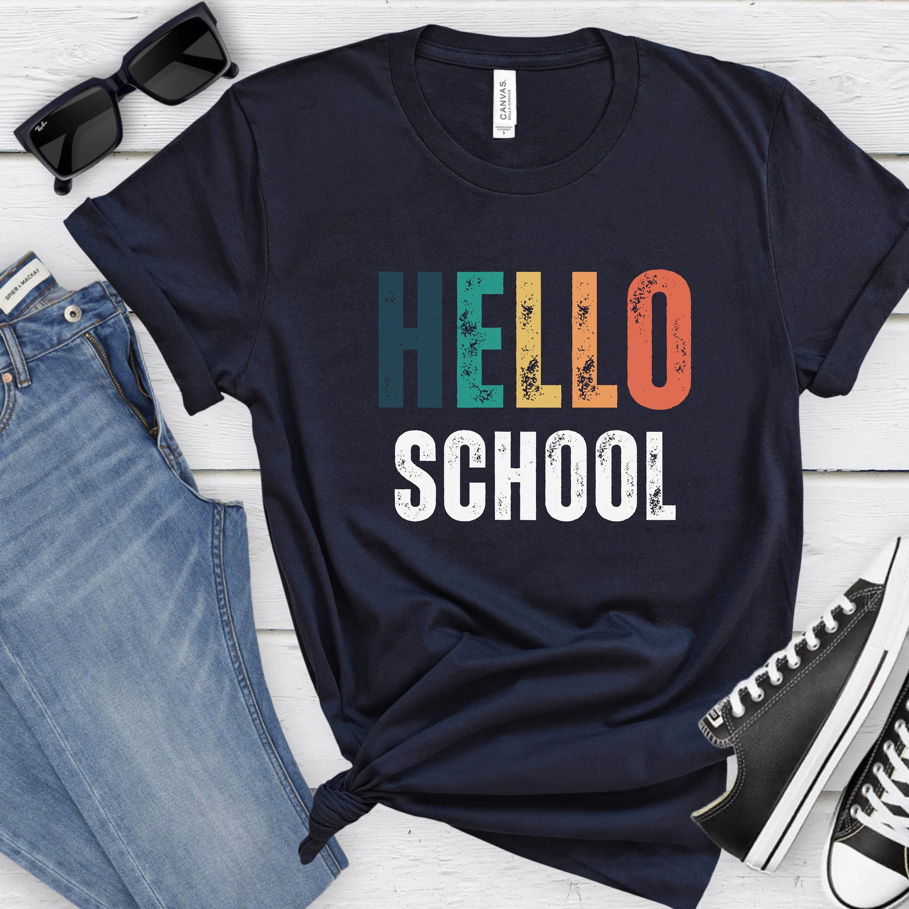 Hello School Shirt, Back to school shirt, Teacher shirt, cute elementary teacher shirt, first day of school teacher shirt
