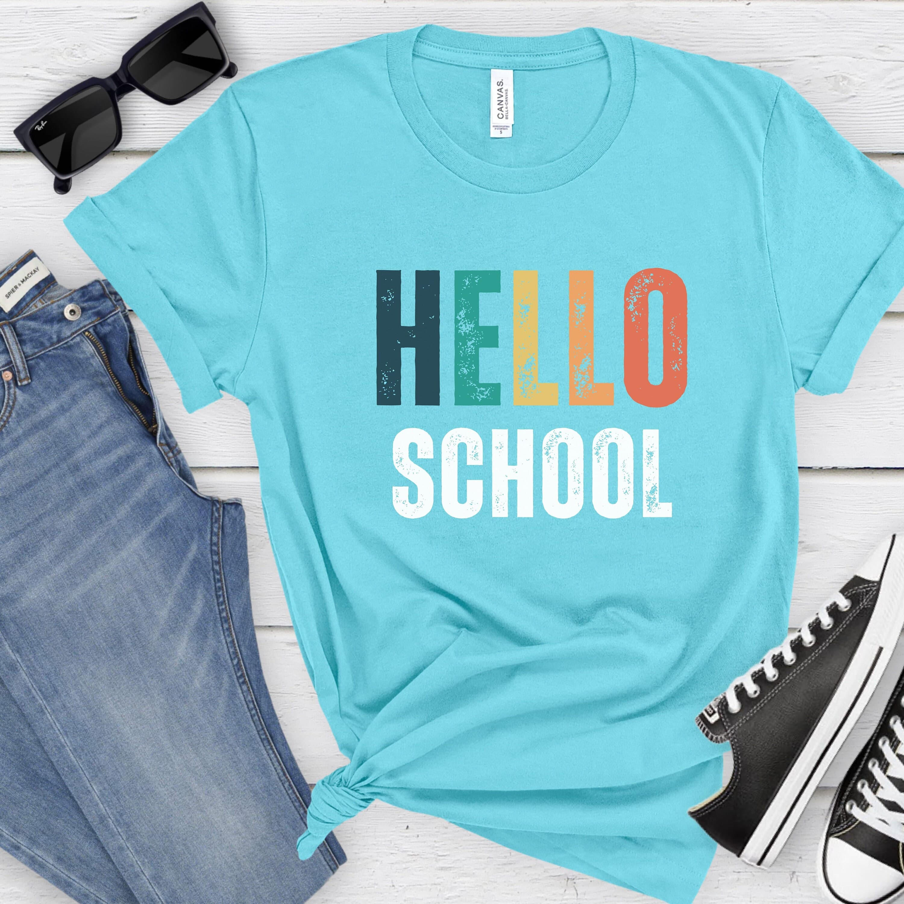 Hello School Shirt, Back to school shirt, Teacher shirt, cute elementary teacher shirt, first day of school teacher shirt - image 5