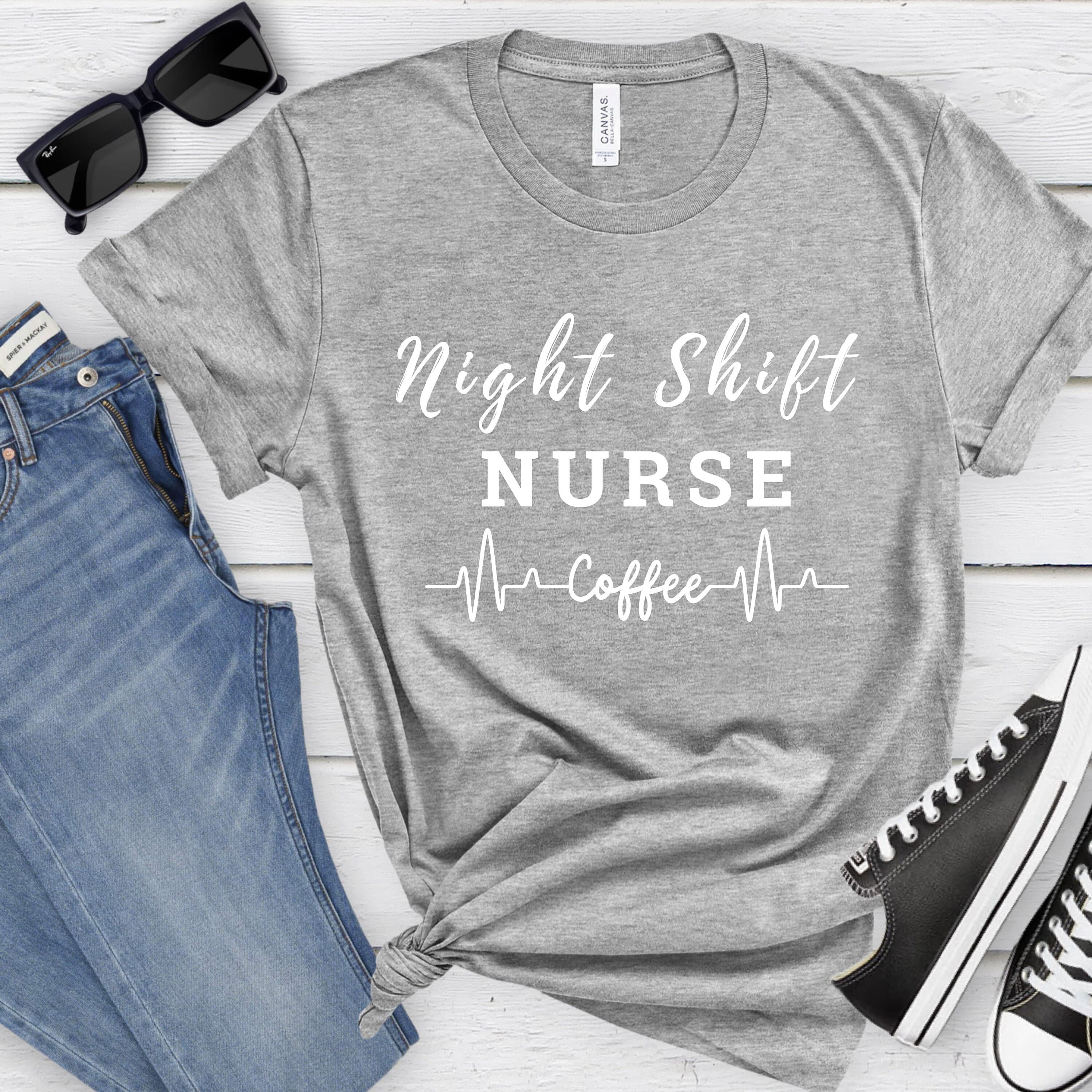 Night Shift Nurse Shirt RN Shirt Night Shift Shirt CNA Shirt Night Shift t-shirt for Night Shift ER Nurse Shirt Nurse Shirt Emergency Shirt - image 4