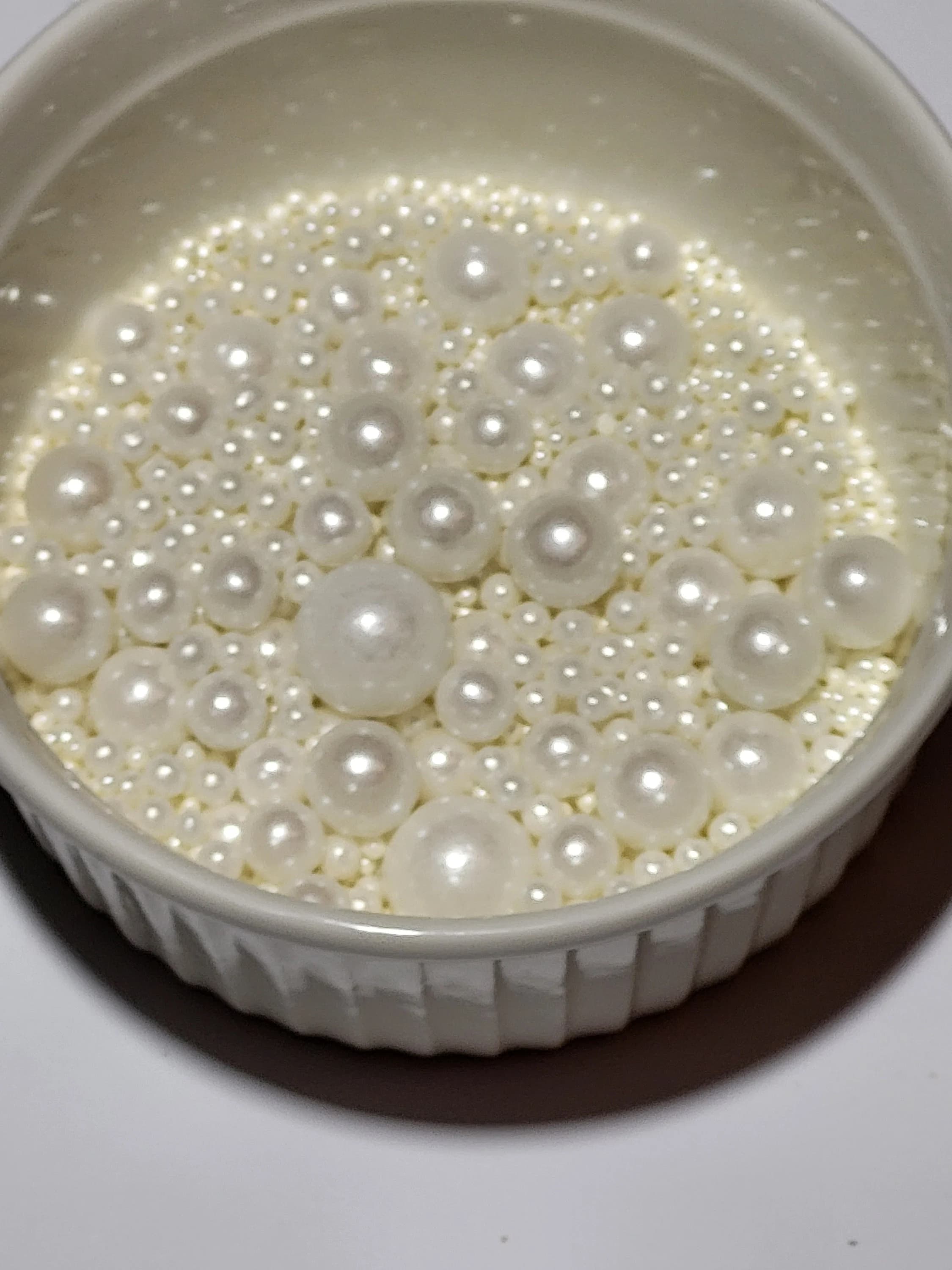 White Wedding Edible Pearls, Pearl Sprinkle Mix, Shimmery Sprinkles, Cake Decorations, Cupcake perfect for wedding - Gluten Free, Vegan - image 3