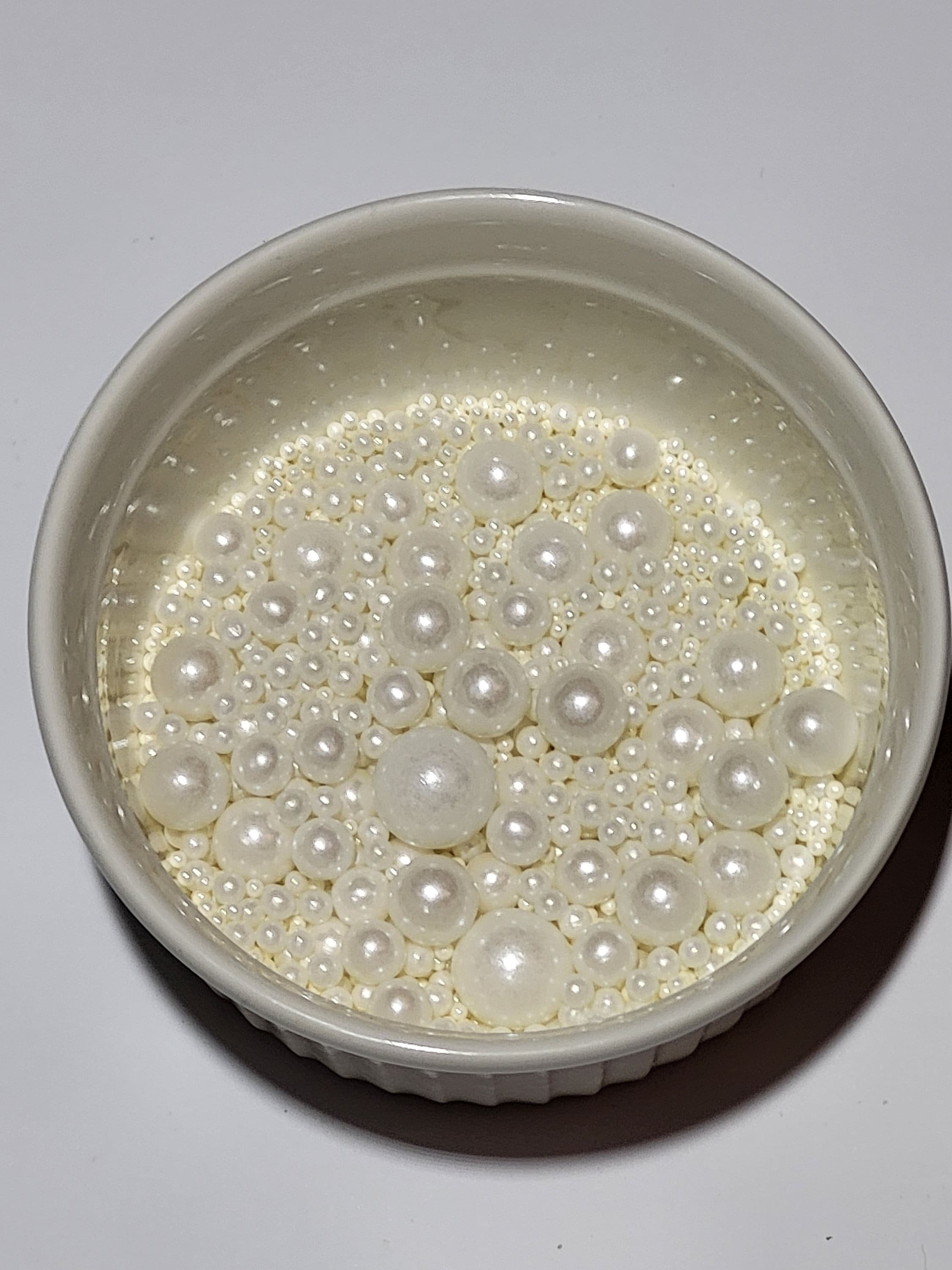 White Wedding Edible Pearls, Pearl Sprinkle Mix,  Shimmery Sprinkles, Cake Decorations, Cupcake perfect for wedding - Gluten Free, Vegan