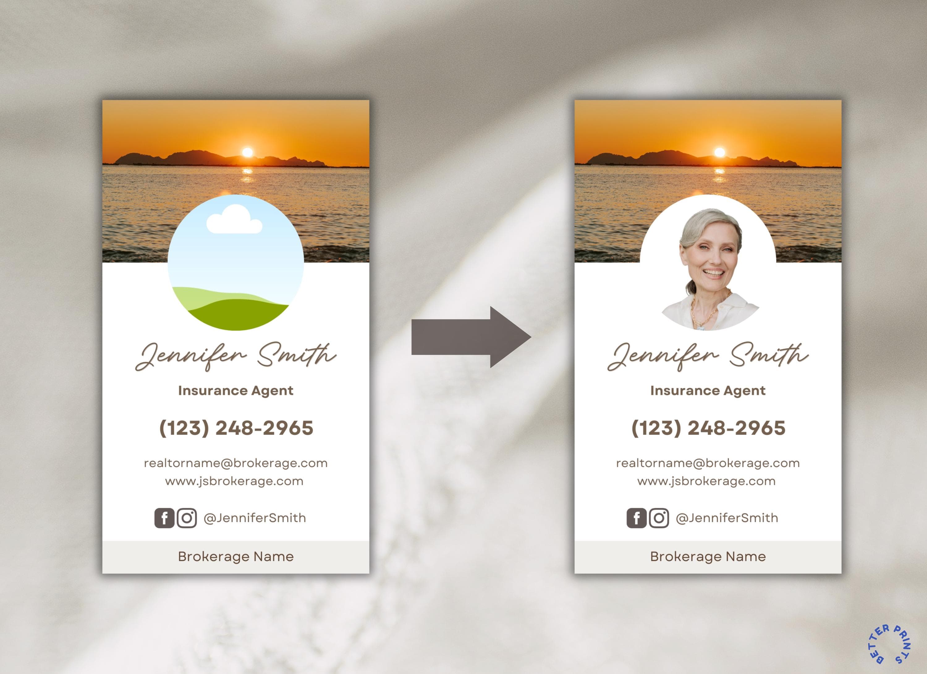 Insurance Agent Business Card Template, Mobile Digital Card: Instant Download (Canva) - image 5