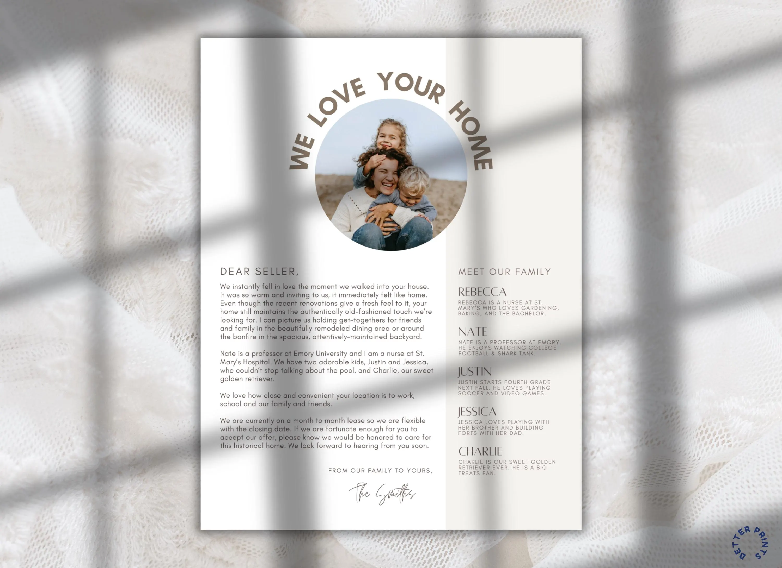 Home Buyer Love Letter Template, Real Estate Offer Letter to Seller: Instant Download (Canva) - image 4