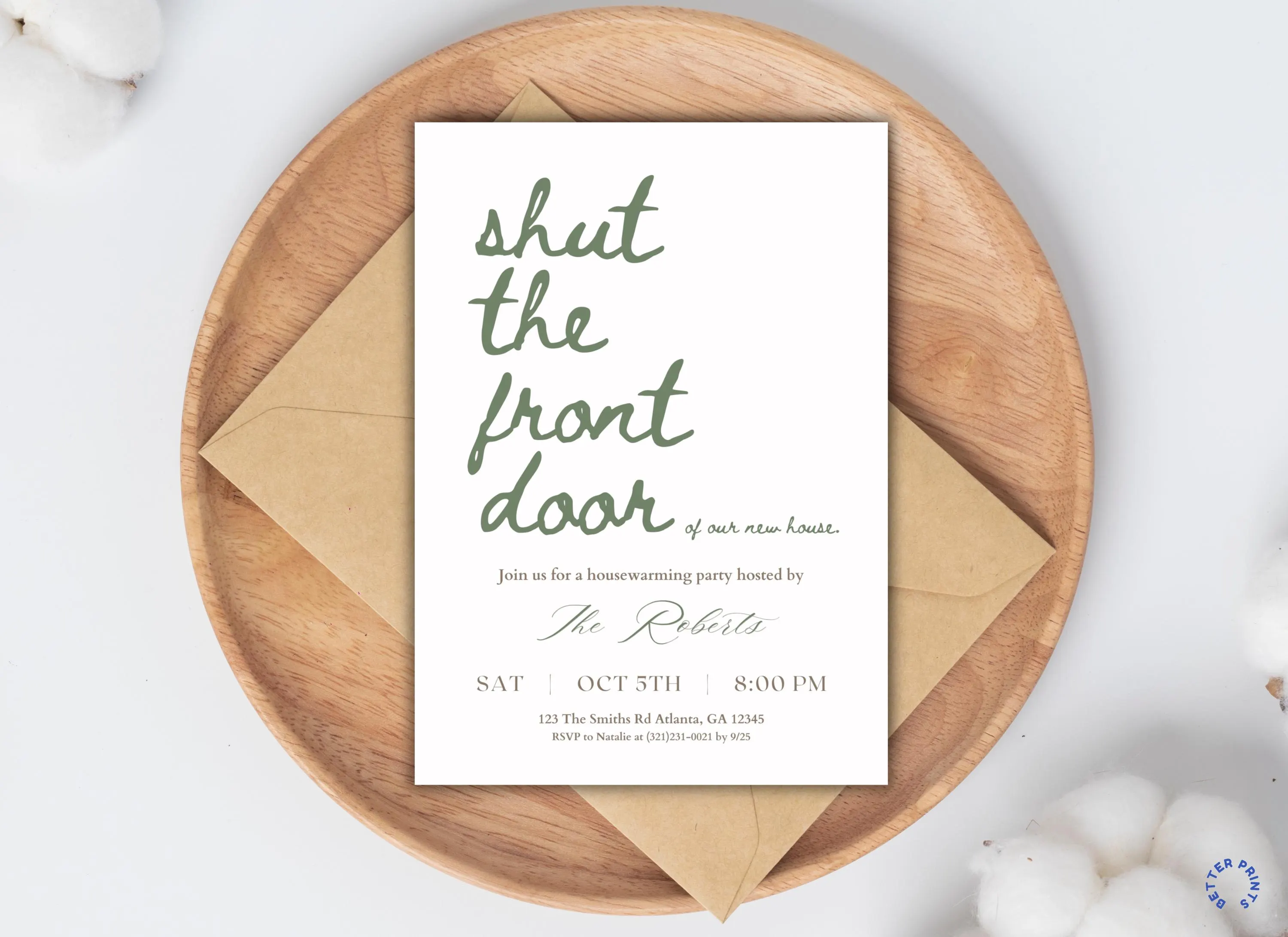 Shut the Front Door Housewarming Invitation, New Home Party Invite