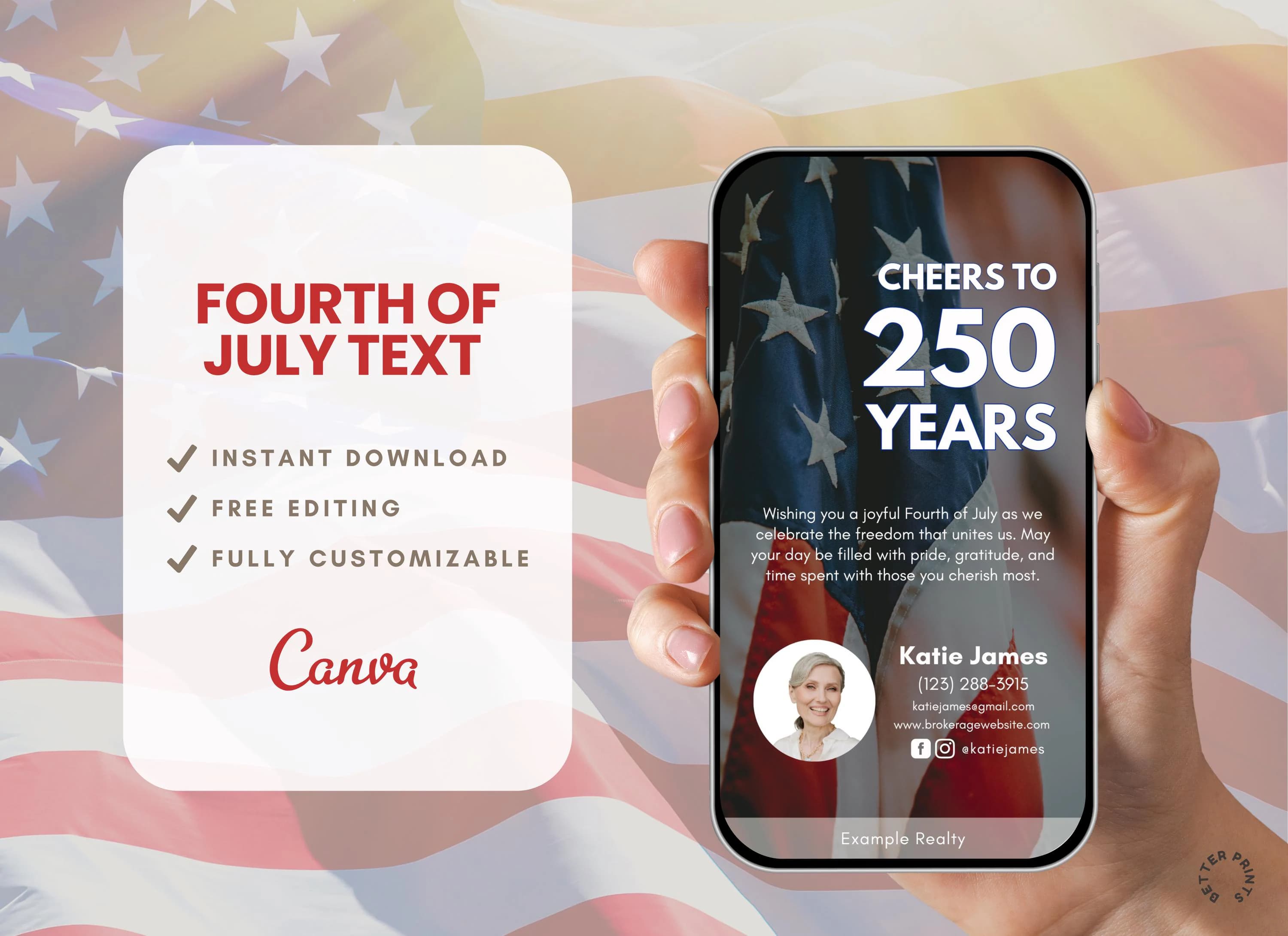 Fourth of July Real Estate Marketing Template (Digital Download) - image 5