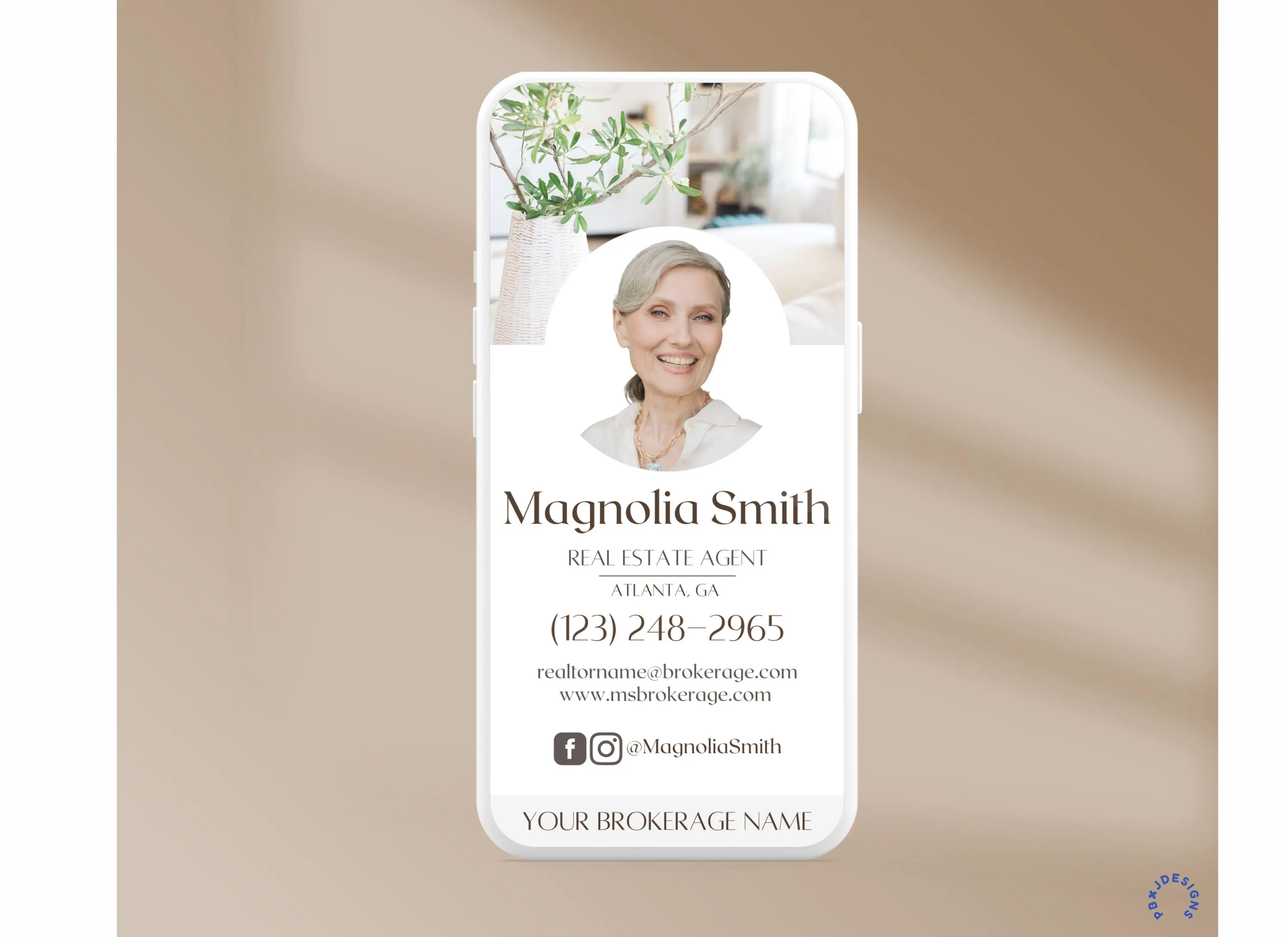 Realtor Business Card Template, Editable Canva Design (Digital Download) - image 3