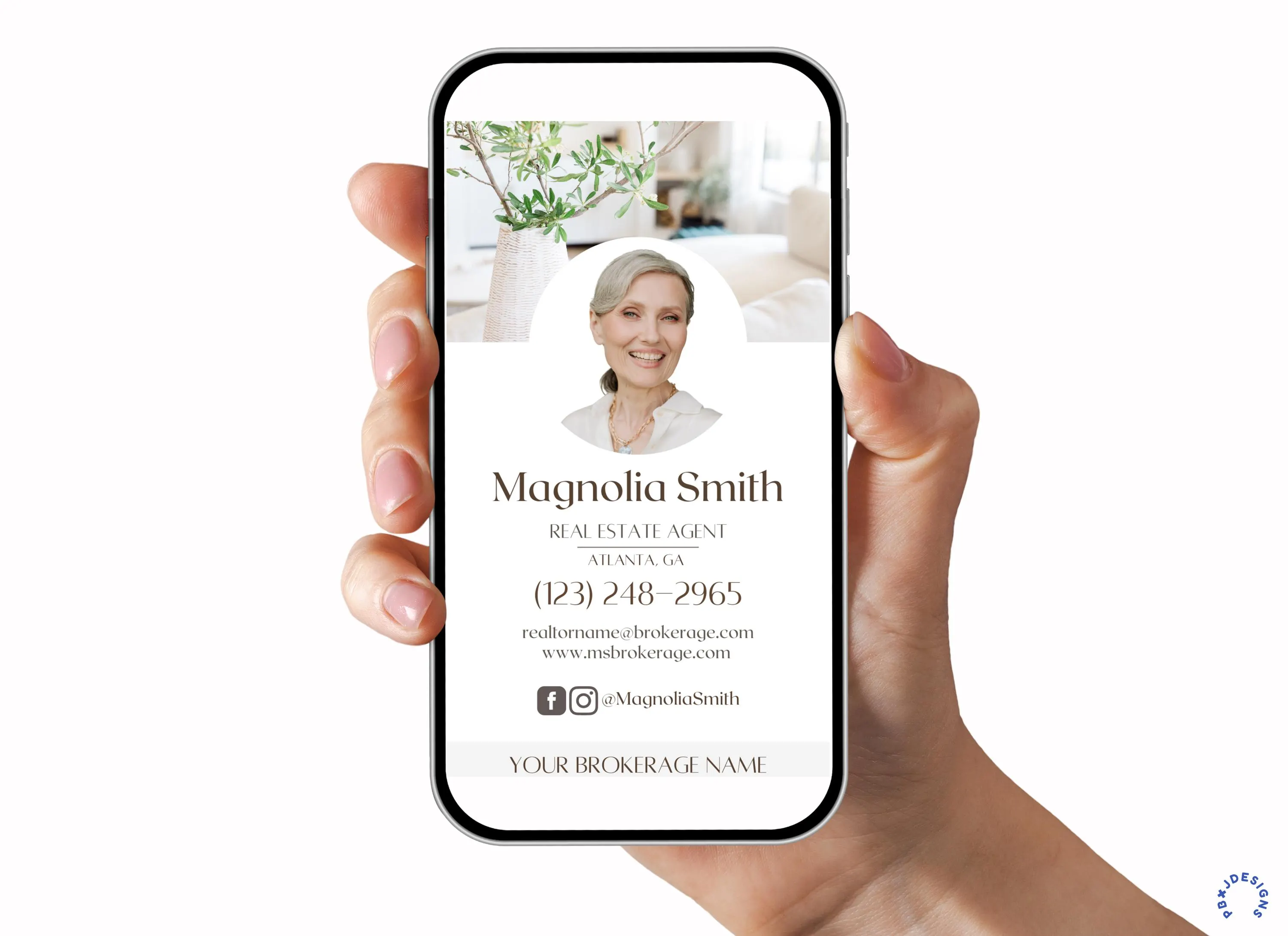 Realtor Business Card Template, Editable Canva Design (Digital Download)