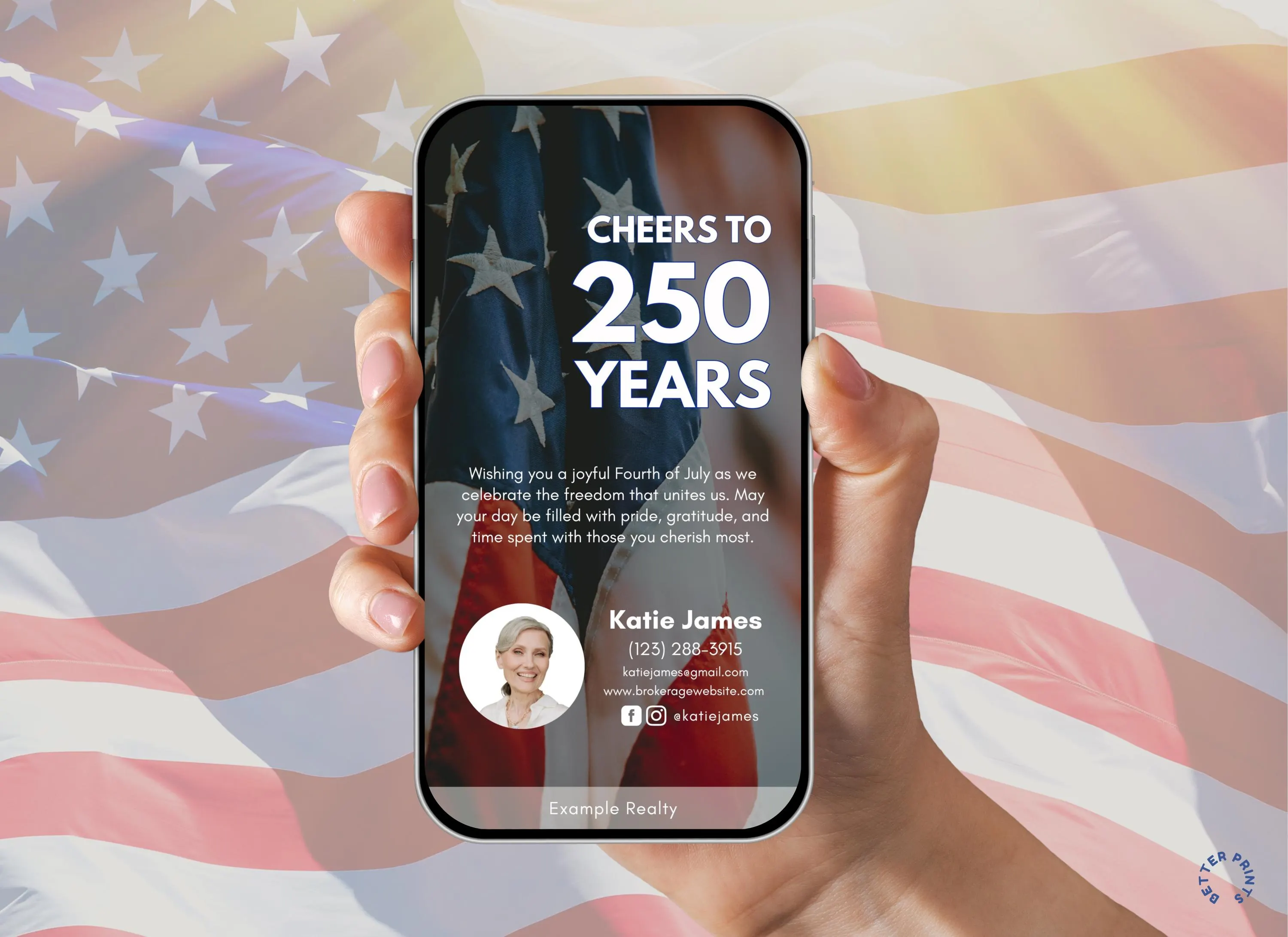 Fourth of July Real Estate Marketing Template (Digital Download)