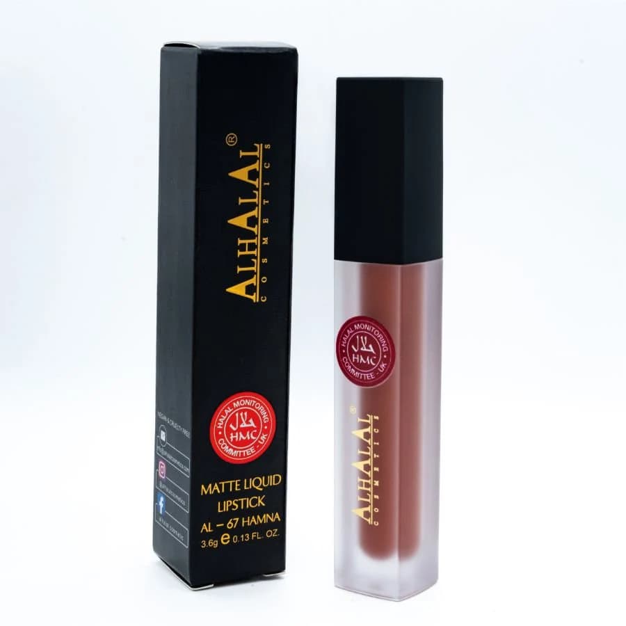Halal Matte Liquid Lipstick – Long Lasting, Vegan, Cruelty-Free Smooth Finish (AL-67 HAMNA) - image 3