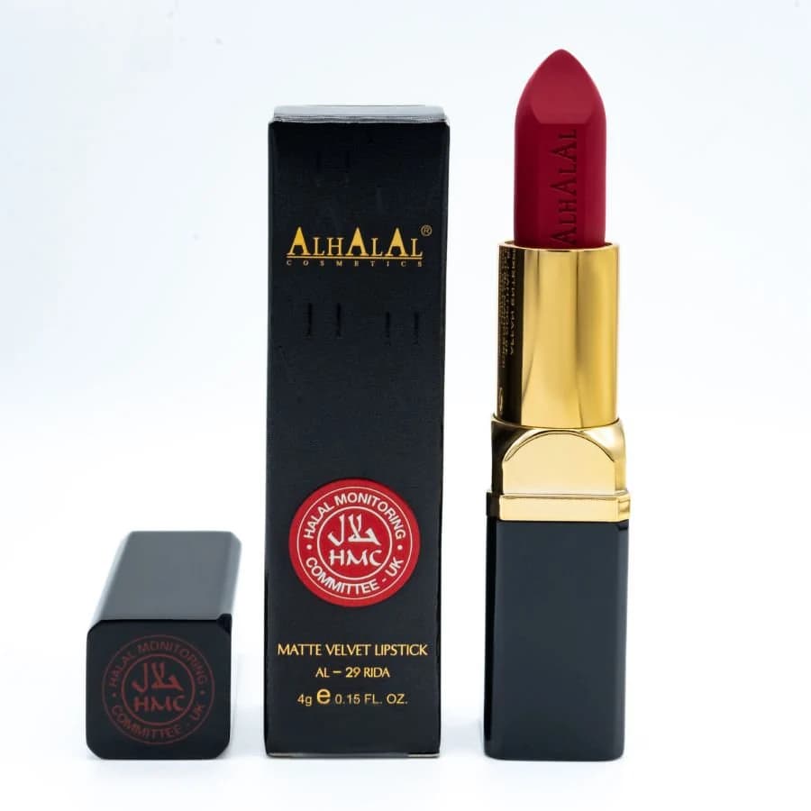 Halal Matte Velvet Lipstick – Long Lasting, Vegan, Cruelty-Free Smooth Finish (AL-29 RIDA) - image 4