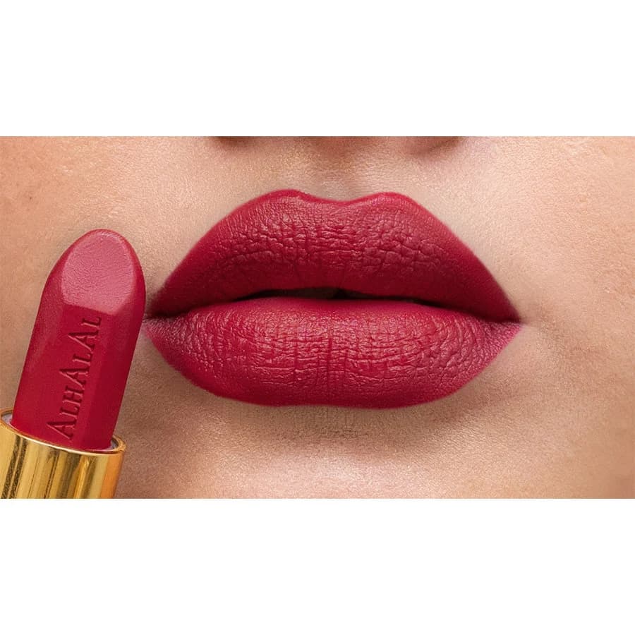 Halal Matte Velvet Lipstick – Long Lasting, Vegan, Cruelty-Free Smooth Finish (AL-29 RIDA)