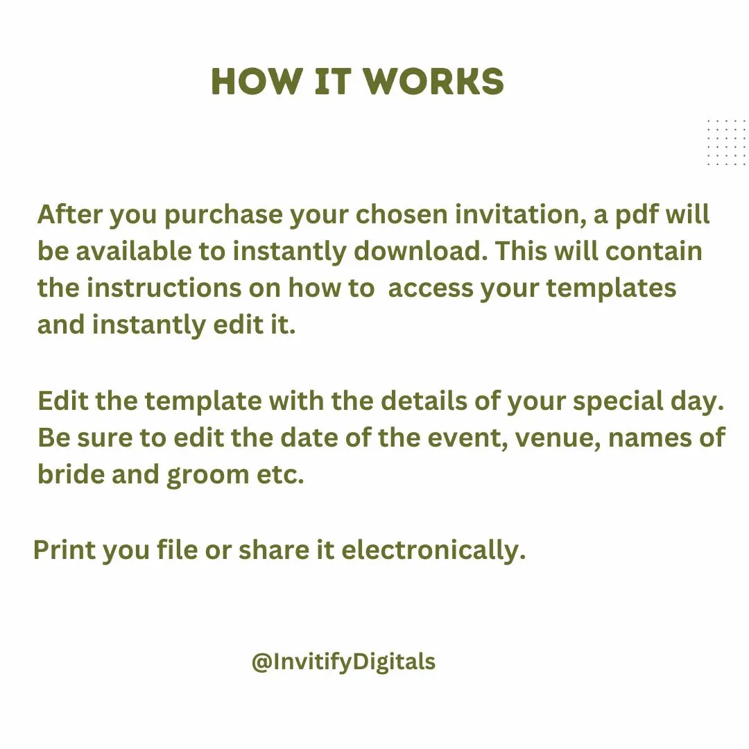 Instant Download Baraat Invitation | Muslim Wedding Invitation | Wedding Invitation digital | Editable Template | Downloadable | Printable - image 5