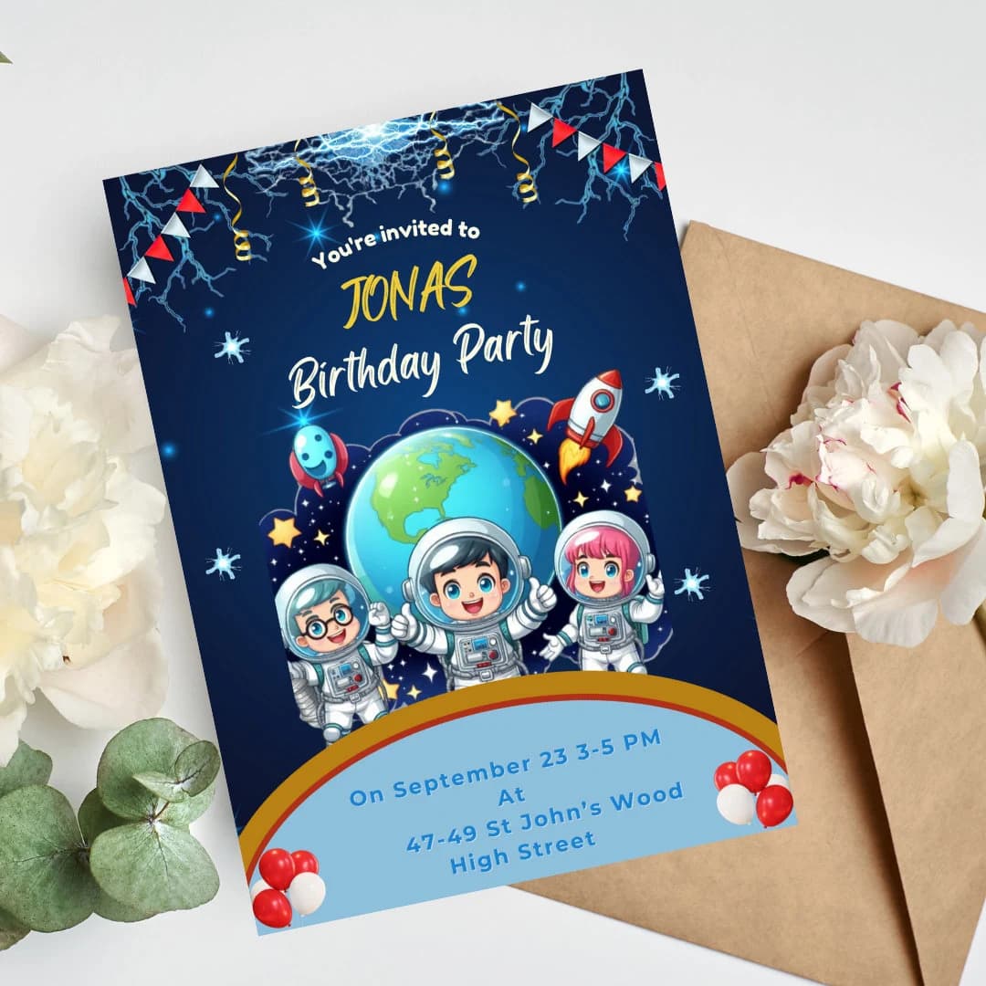 Digital Invitation | Kids Birthday Invitation | Sonico Party Invite | Printable Birthday Party Invitations | Kids Party E-Invite | Canva 5x7