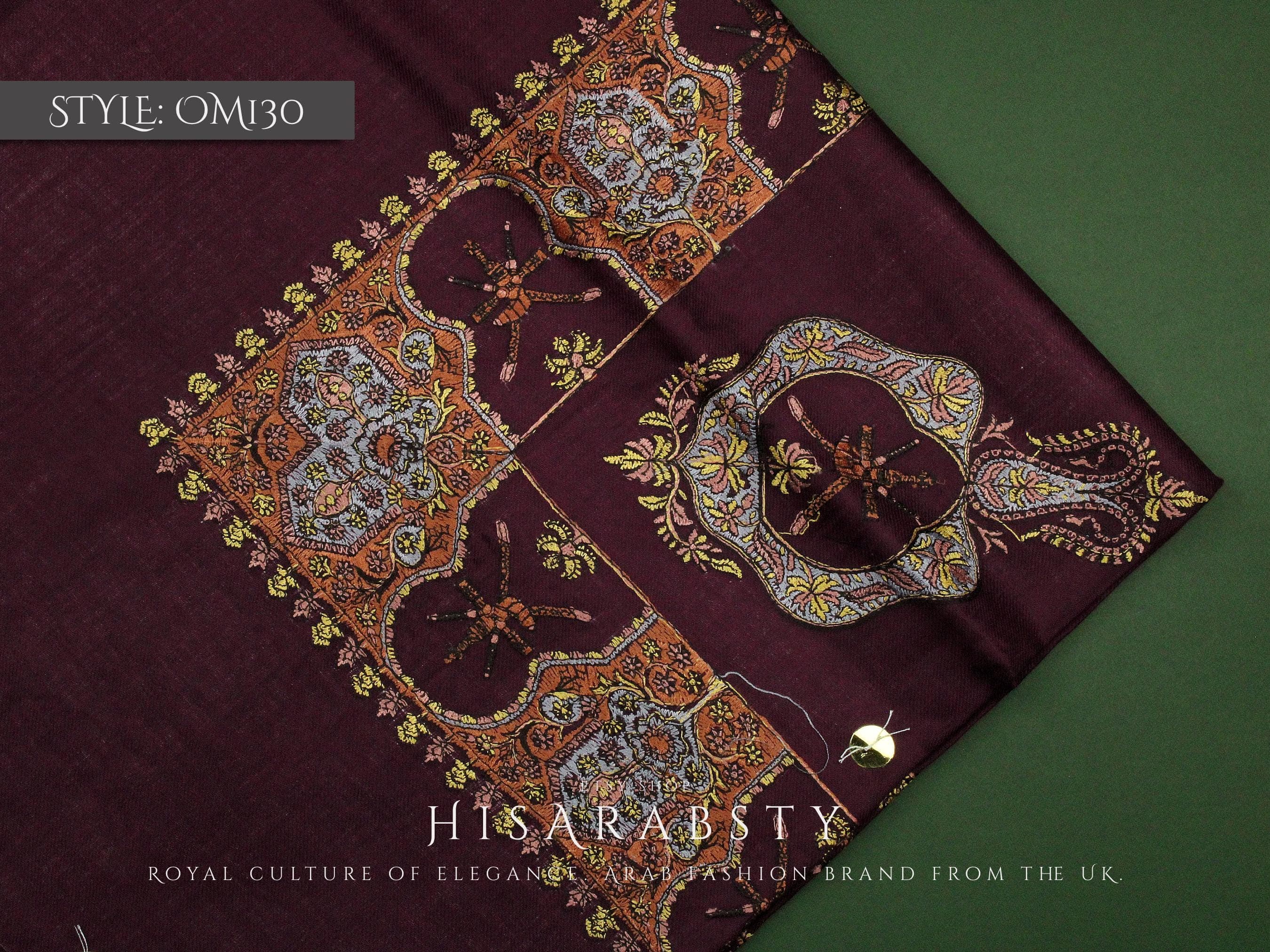 Rare Maroon Colour Authentic Omani Massar Embroidered National Scarf Amazing Keffiyeh Imamah Ghutra Arab Men Unique Scarves Perfect Gift - image 3