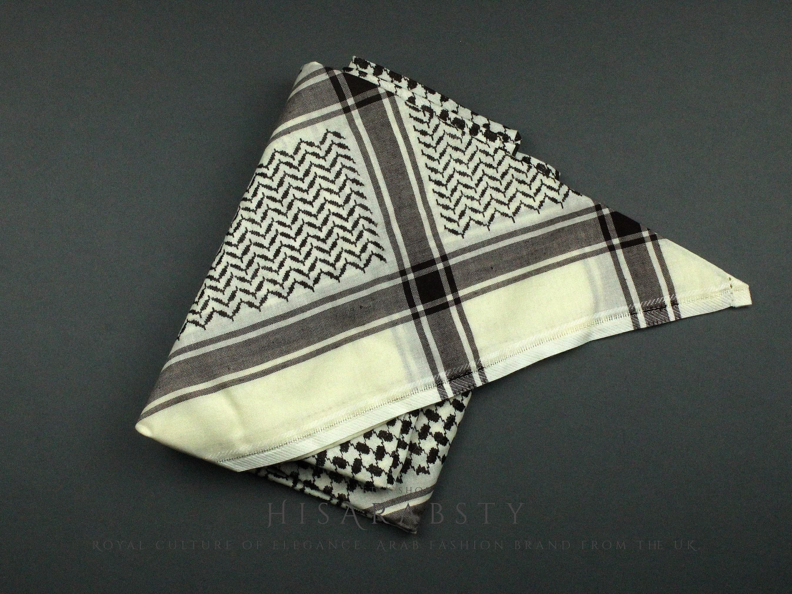 Rare Premium Shemagh Cream and Brown Keffiyeh Original Arabic Scarf Saudi Arabian Imamah Islamic Arab Attire Ghutra Outfit Cotton Soft AR30 - image 5