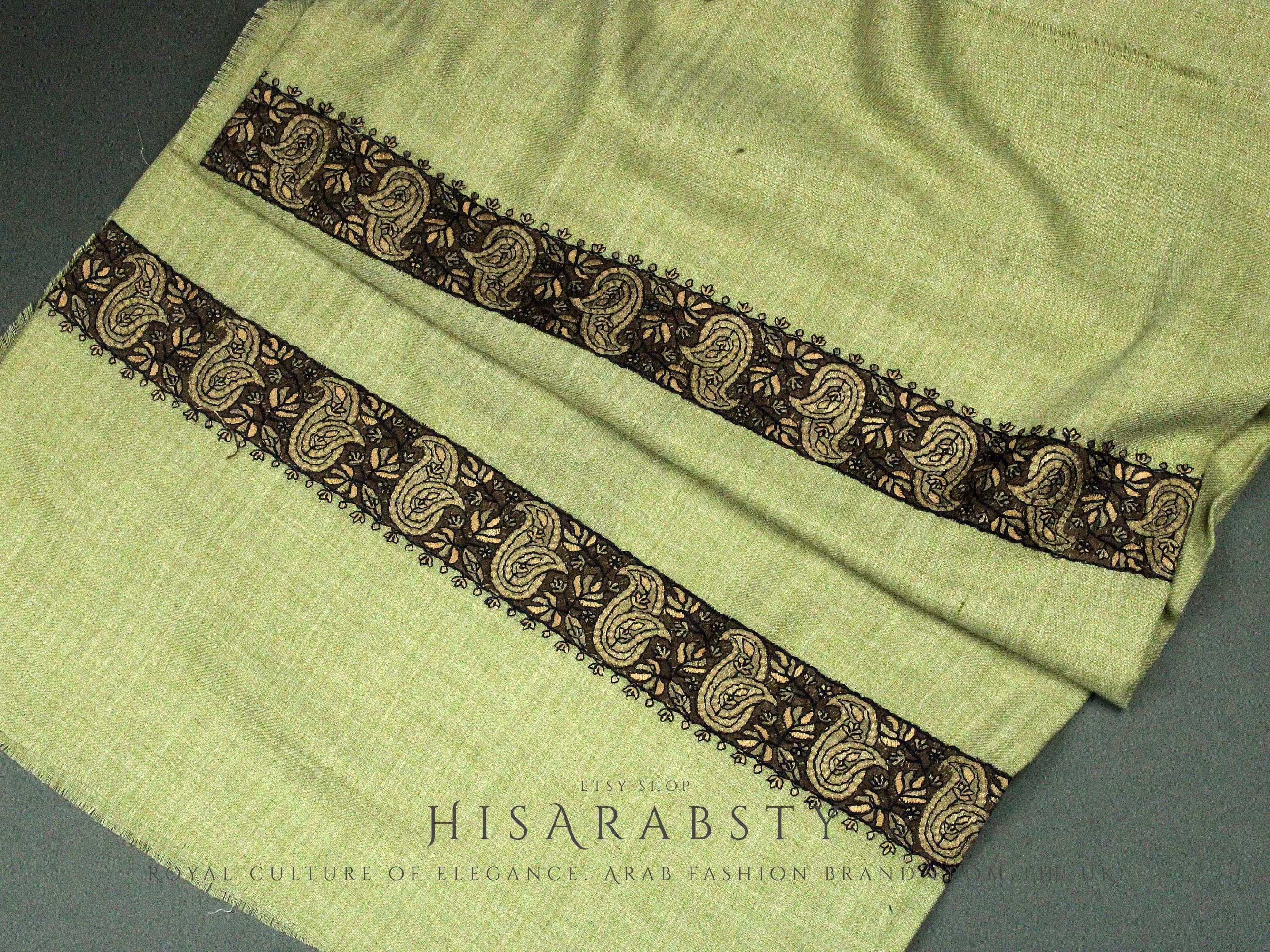 Rare Authentic Yemeni Shemagh Embroidered Scarf Amazing Premium Keffiyeh Imamah Turban Eid Outfit Islamic Attire Gift Ghutra Headwear AR104 - image 3