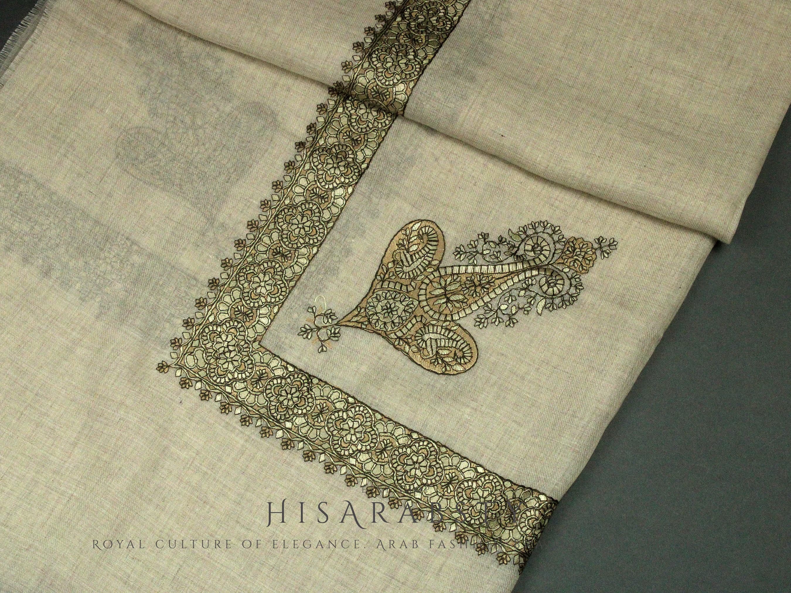 Rare Authentic Yemeni Shemagh Embroidered Scarf Amazing Premium Keffiyeh Imamah Turban Eid Outfit Islamic Attire Gift Ghutra Headwear AR102 - image 3