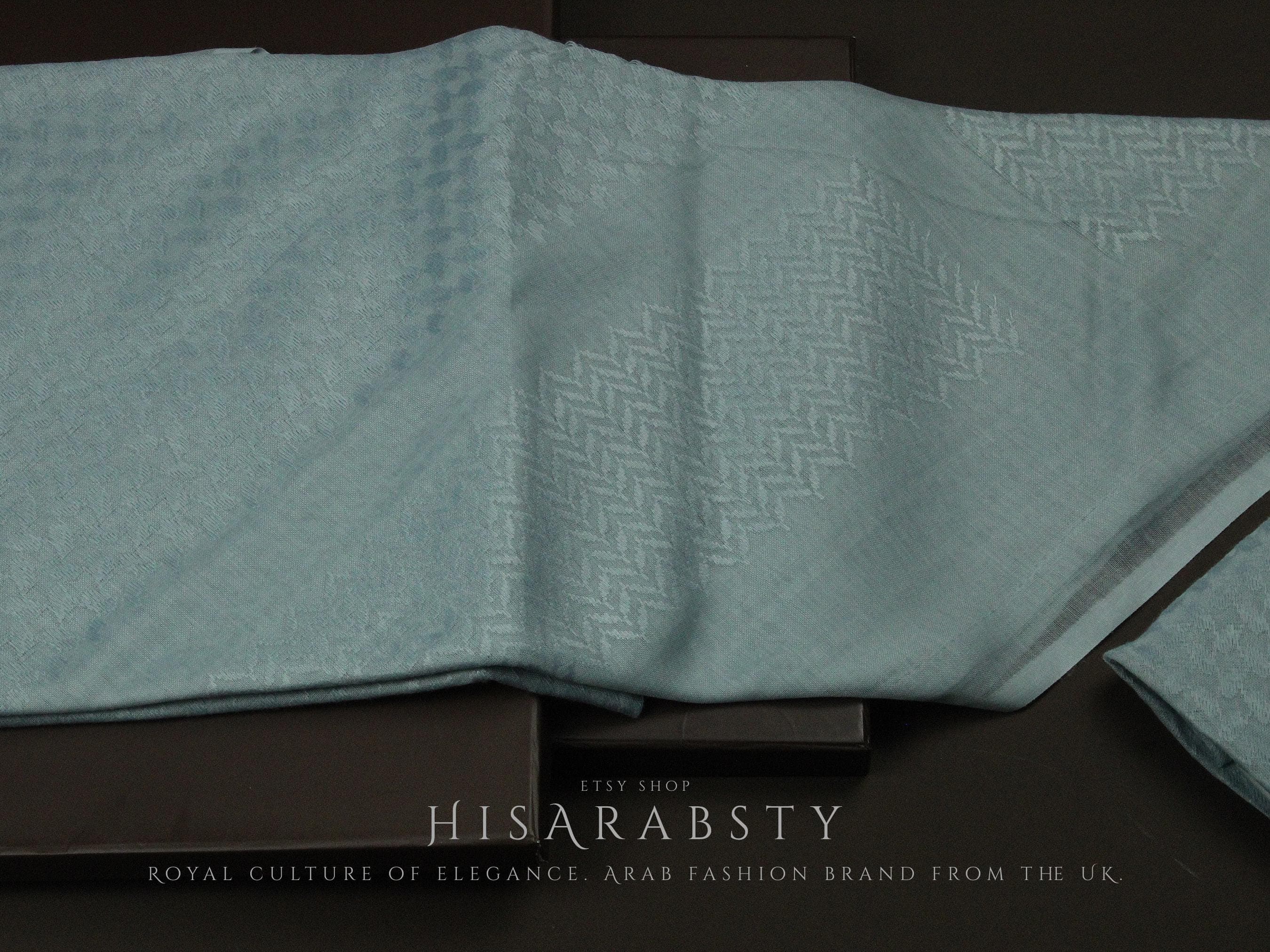 Rare Grey Shemagh Original Arabian Scarf Saudi Arabian Imamah Islamic Arabic Attire Ghutra Arab Outfit Soft Everyday Use - image 5